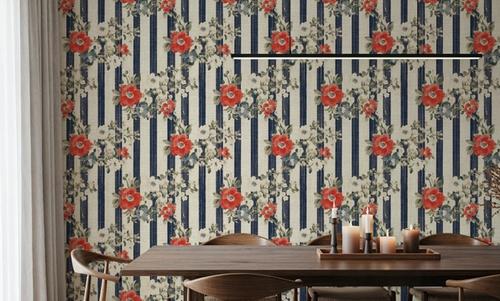 Americana, Stripes and Poppies