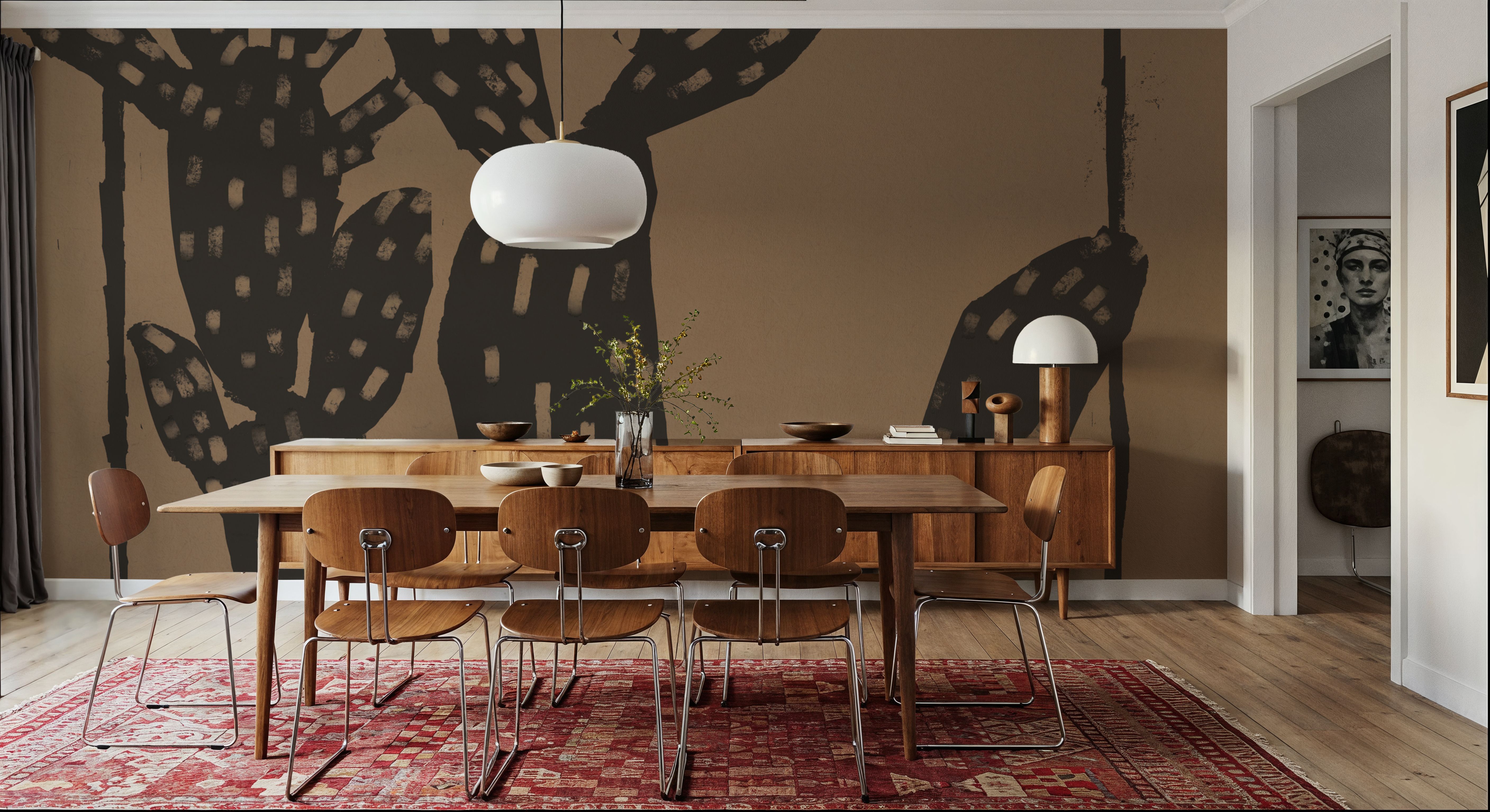 Woodcut Cactus I Natural