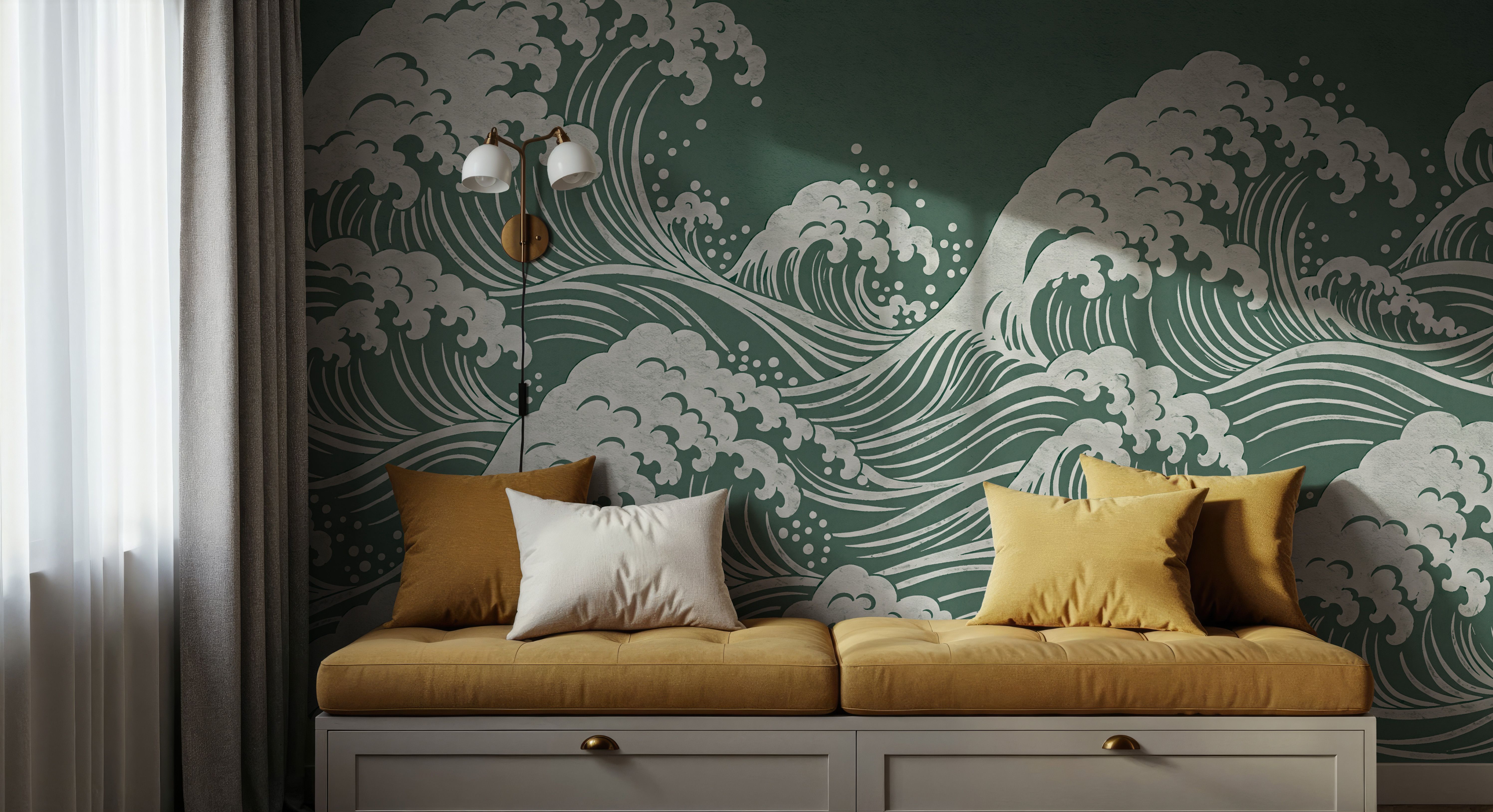 Edo Waves, Jade, Papel de parede
