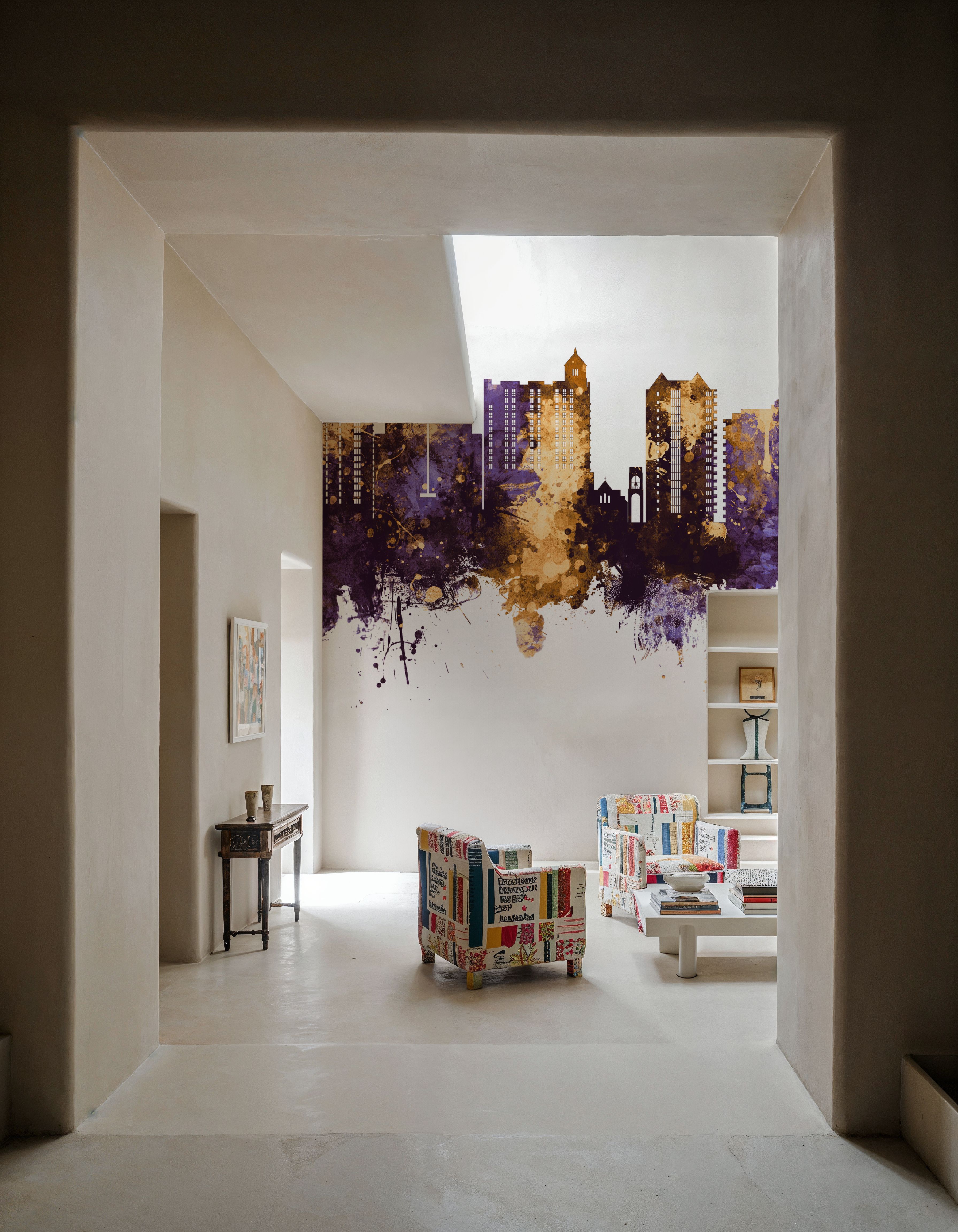 Sarasota Florida Skyline Purple & Gold