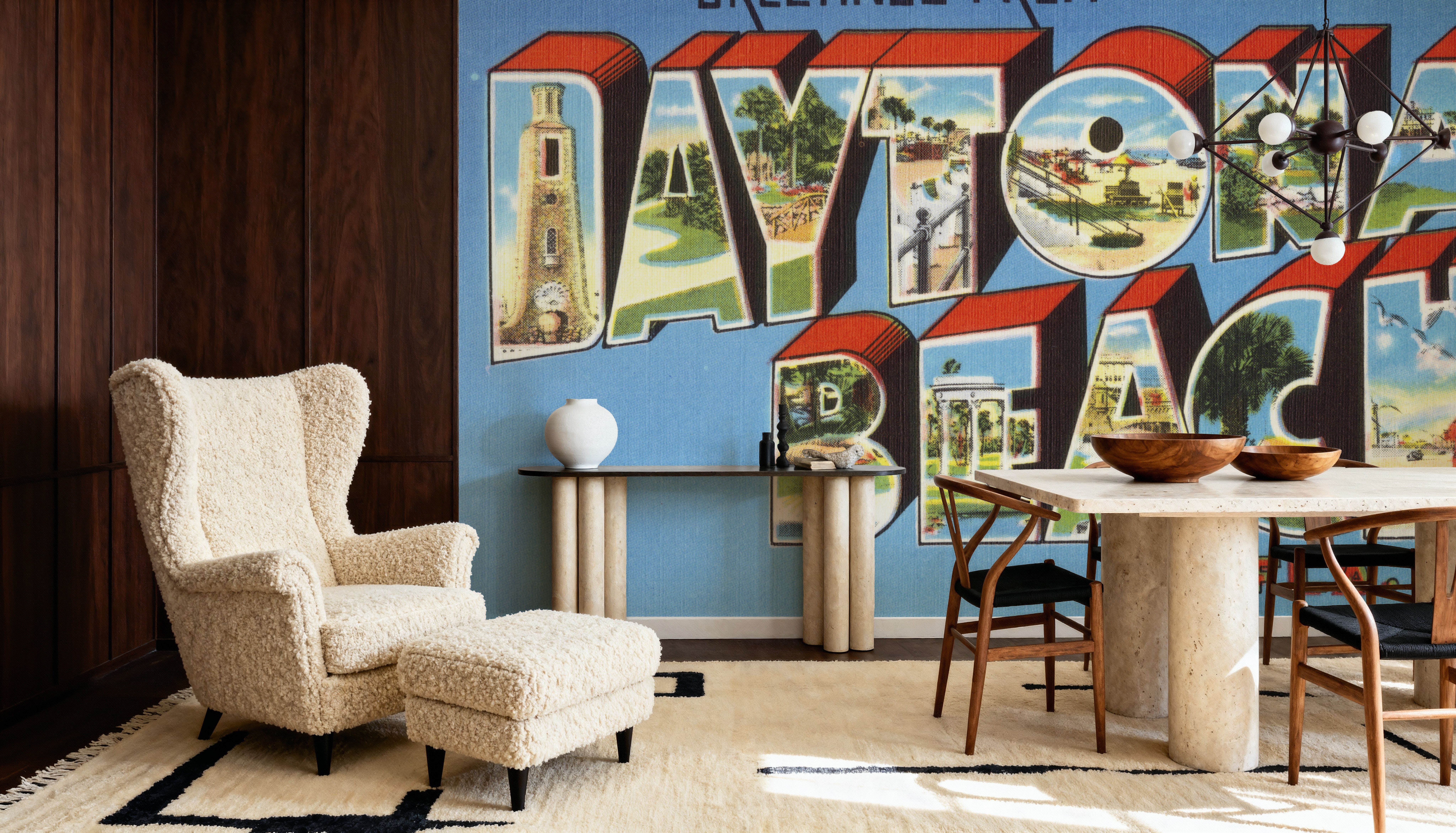 Greetings from Daytona Beach - Screenprint Postcard