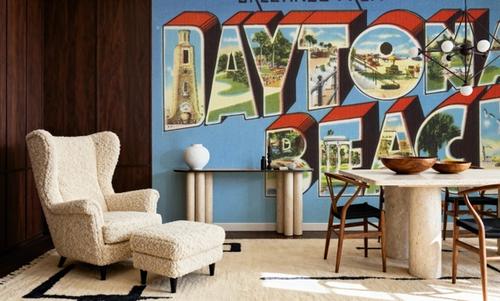 Greetings from Daytona Beach - Screenprint Postcard