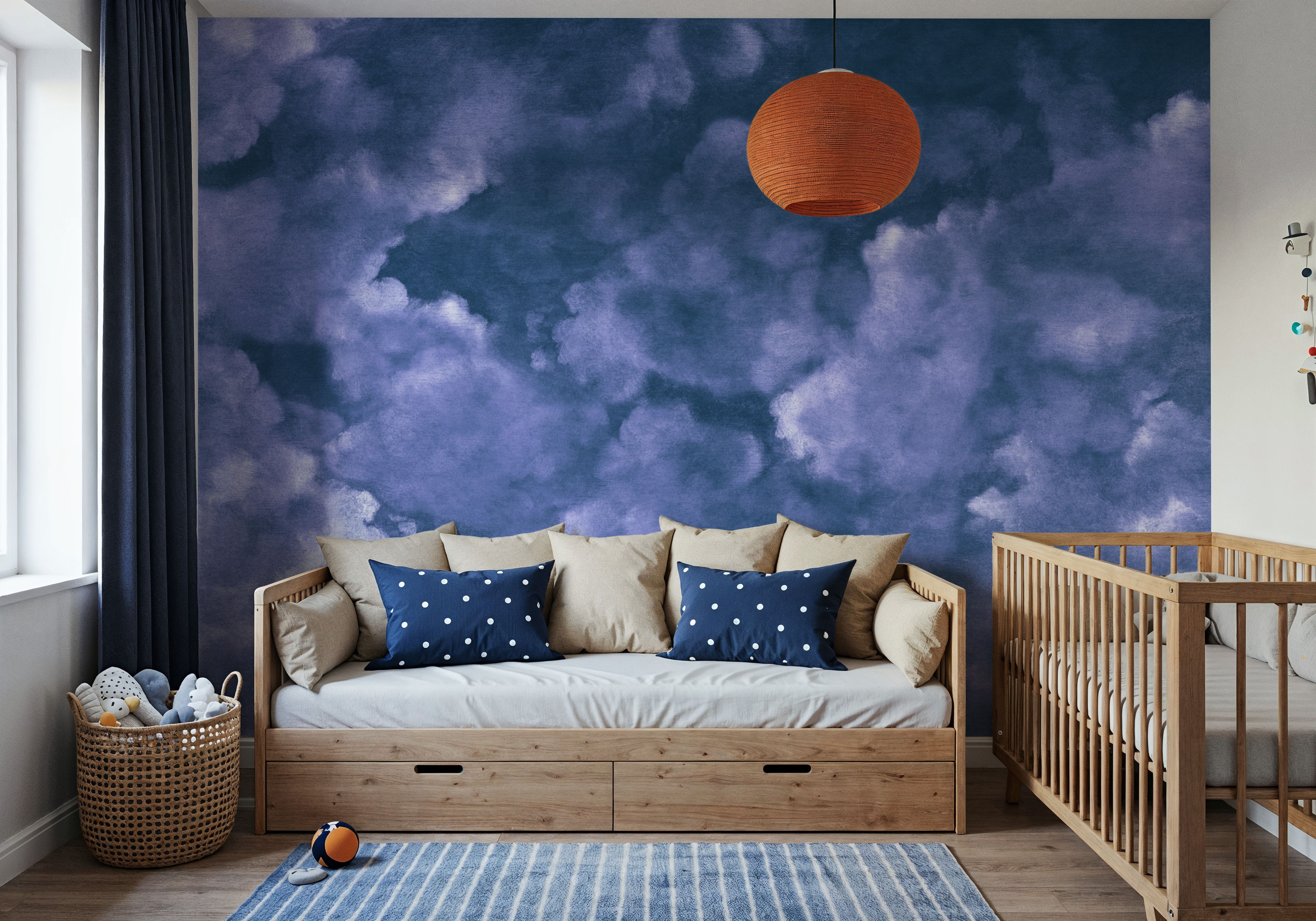 Painted Dreamy Clouds, Purple