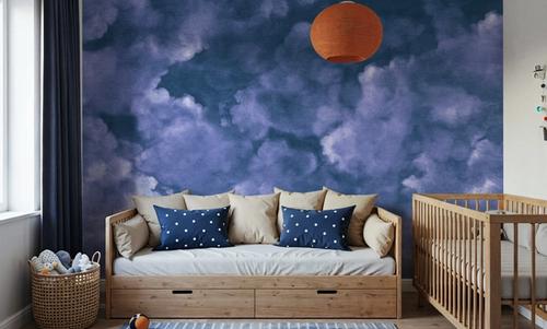 Painted Dreamy Clouds, Purple