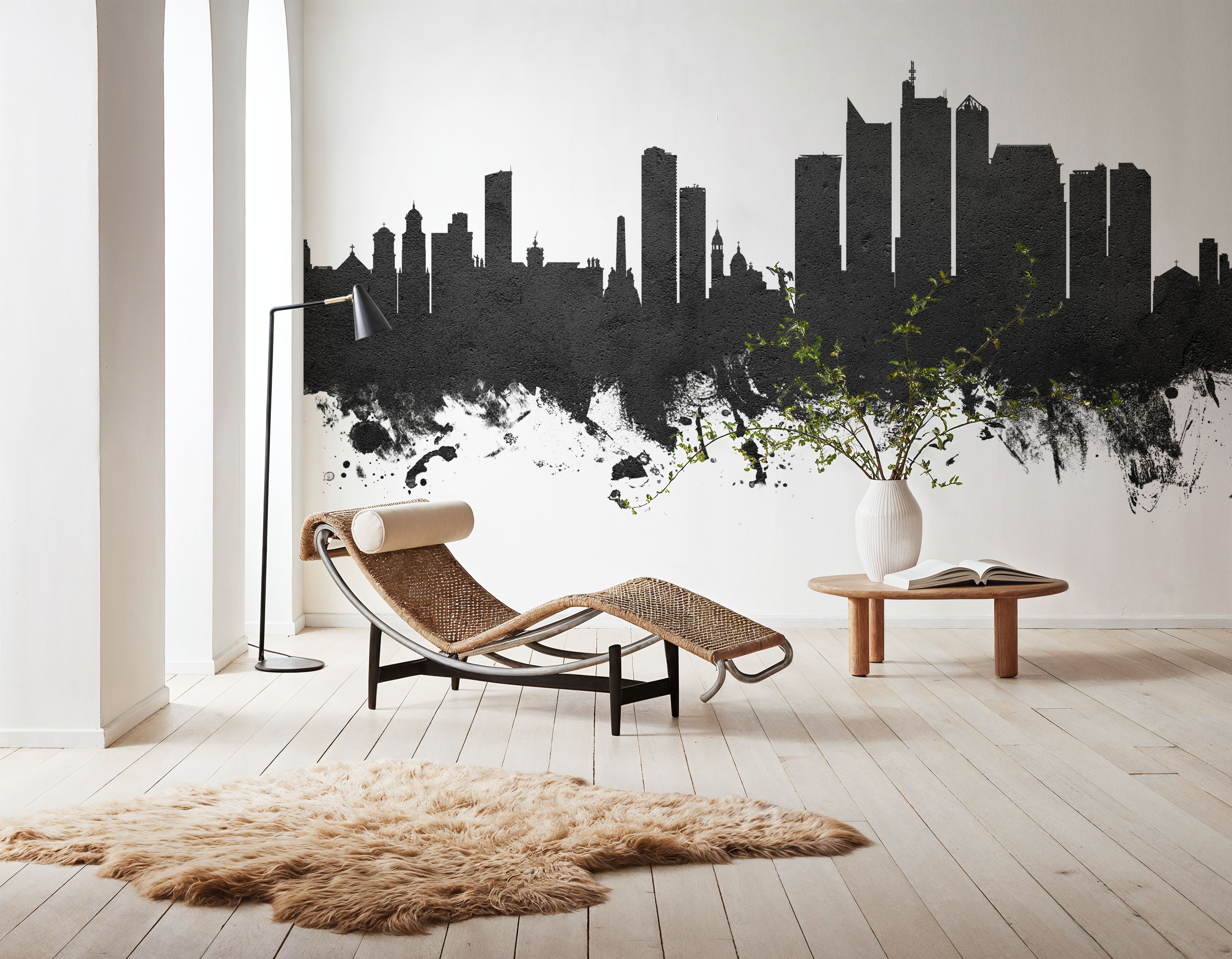 Manila Philippines Skyline Black & White