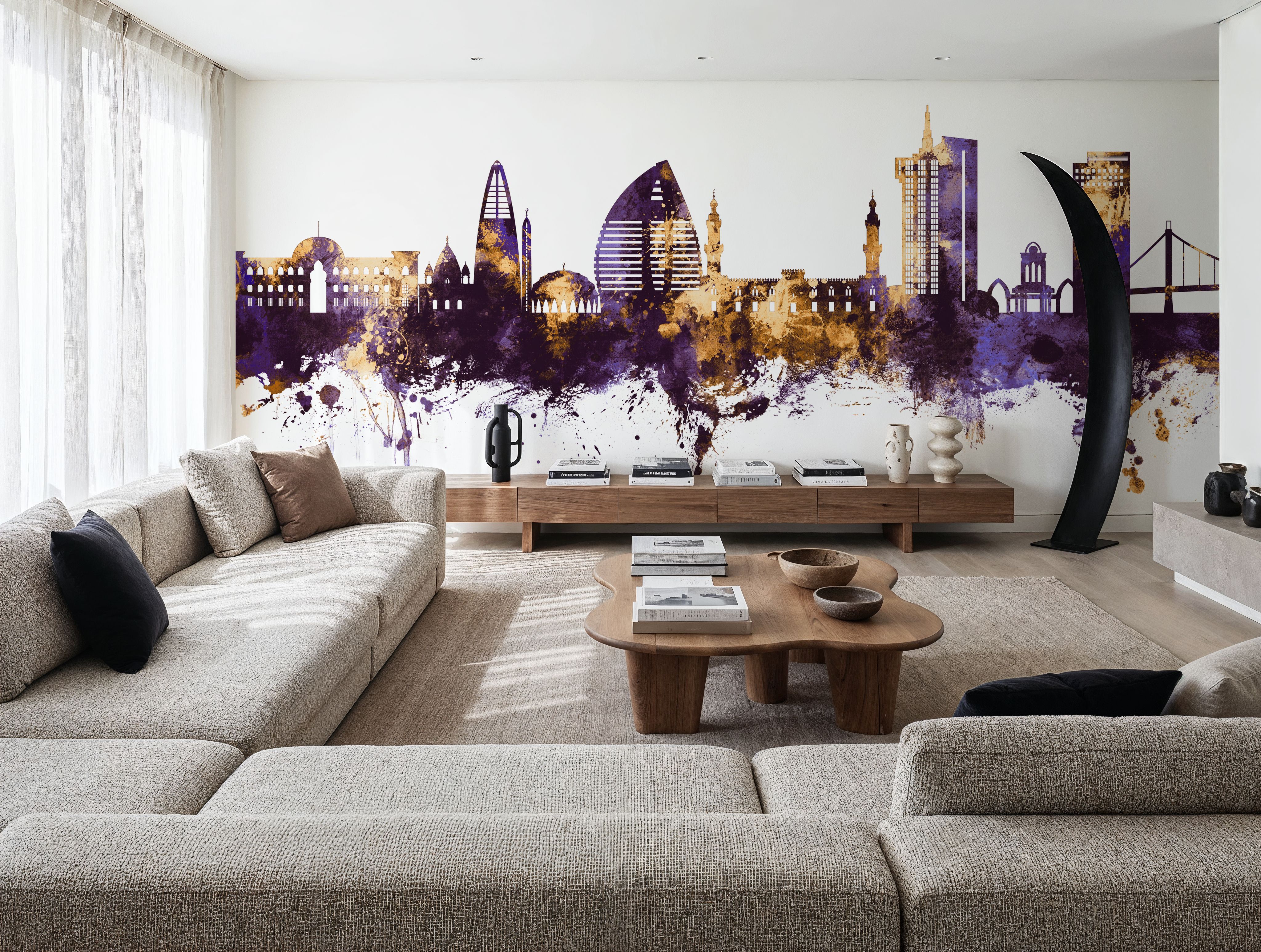 Khartoum Sudan Skyline Purple & Gold