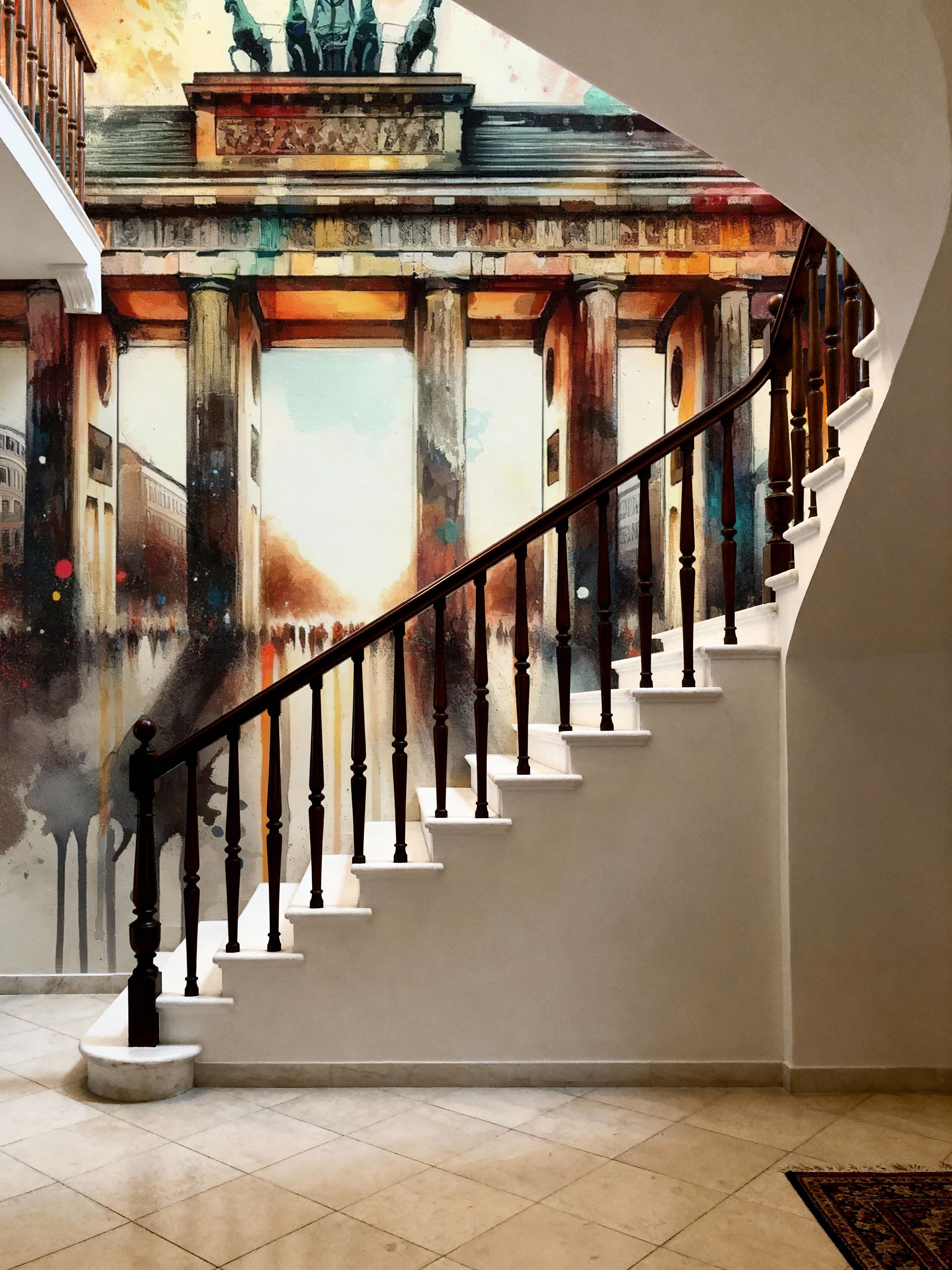 Watercolor Brandenburg Gate In Berlin