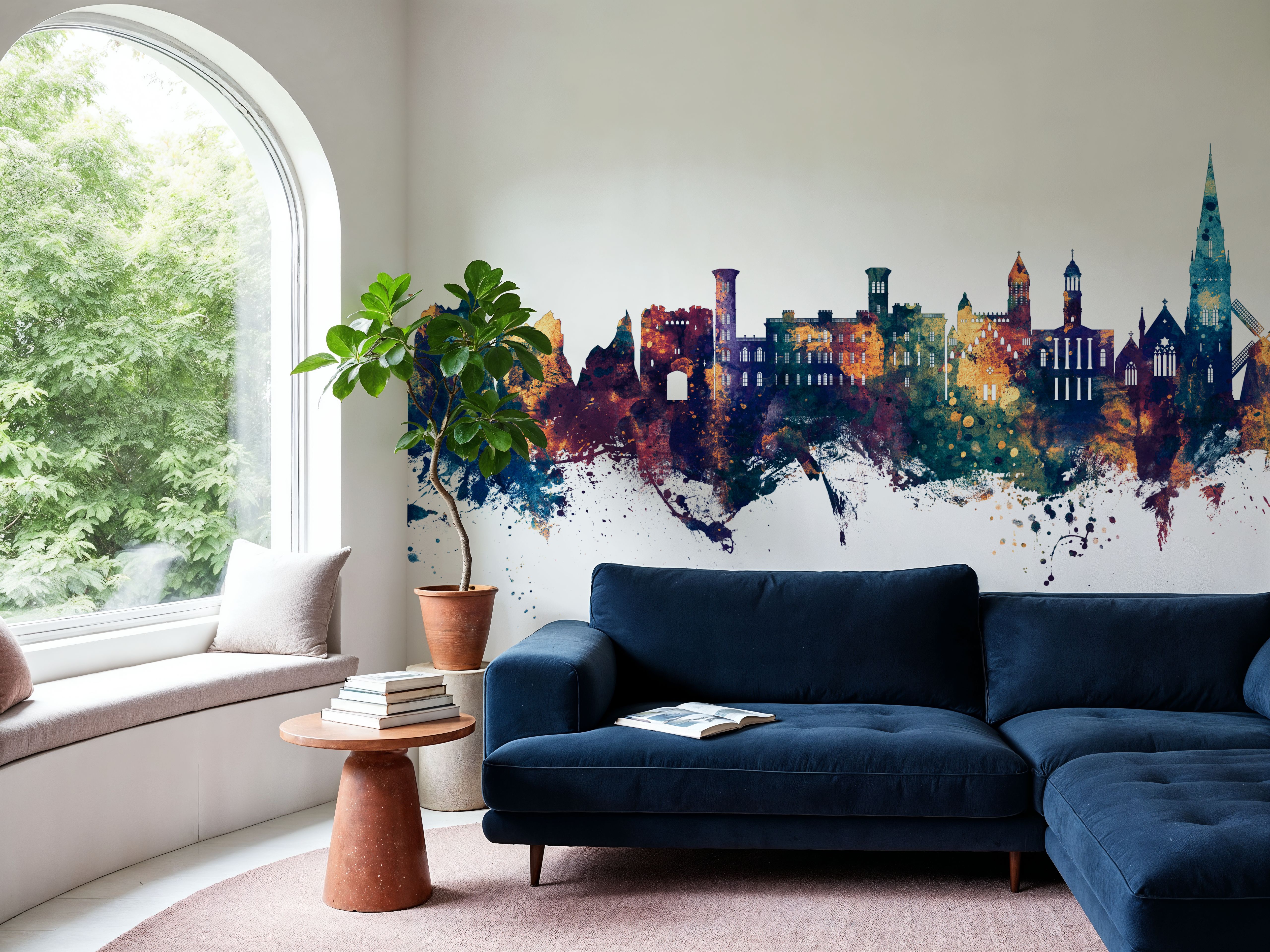 Isle of Wight England Skyline Blue & Bronze