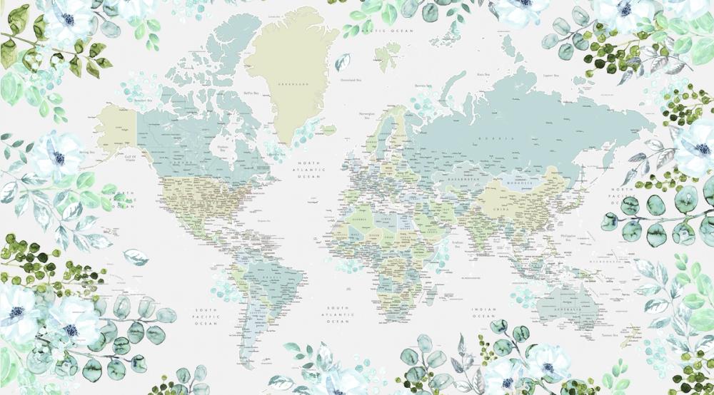 World Map Cities - Marie