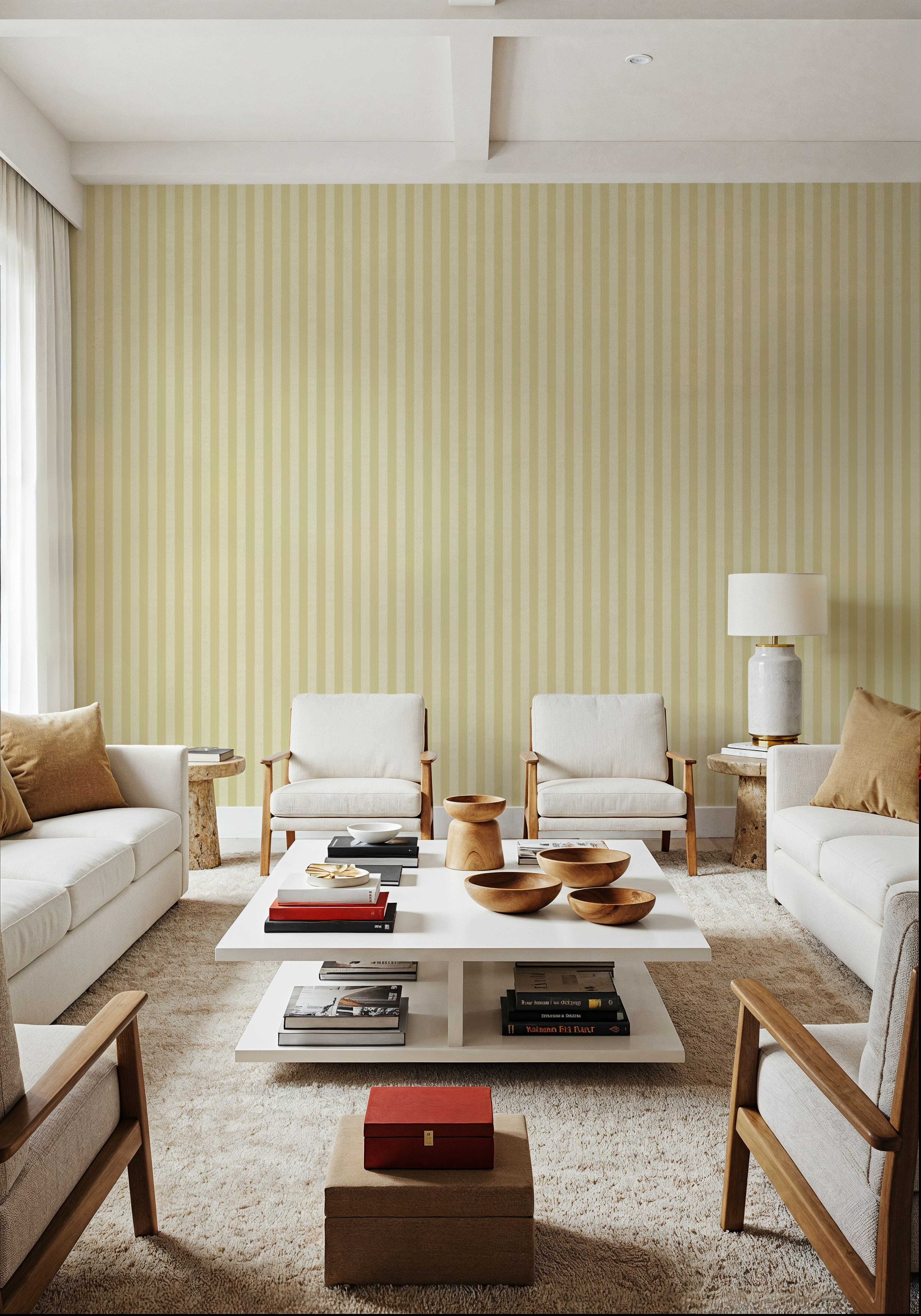 Ticking Awning Stripes, Butter
