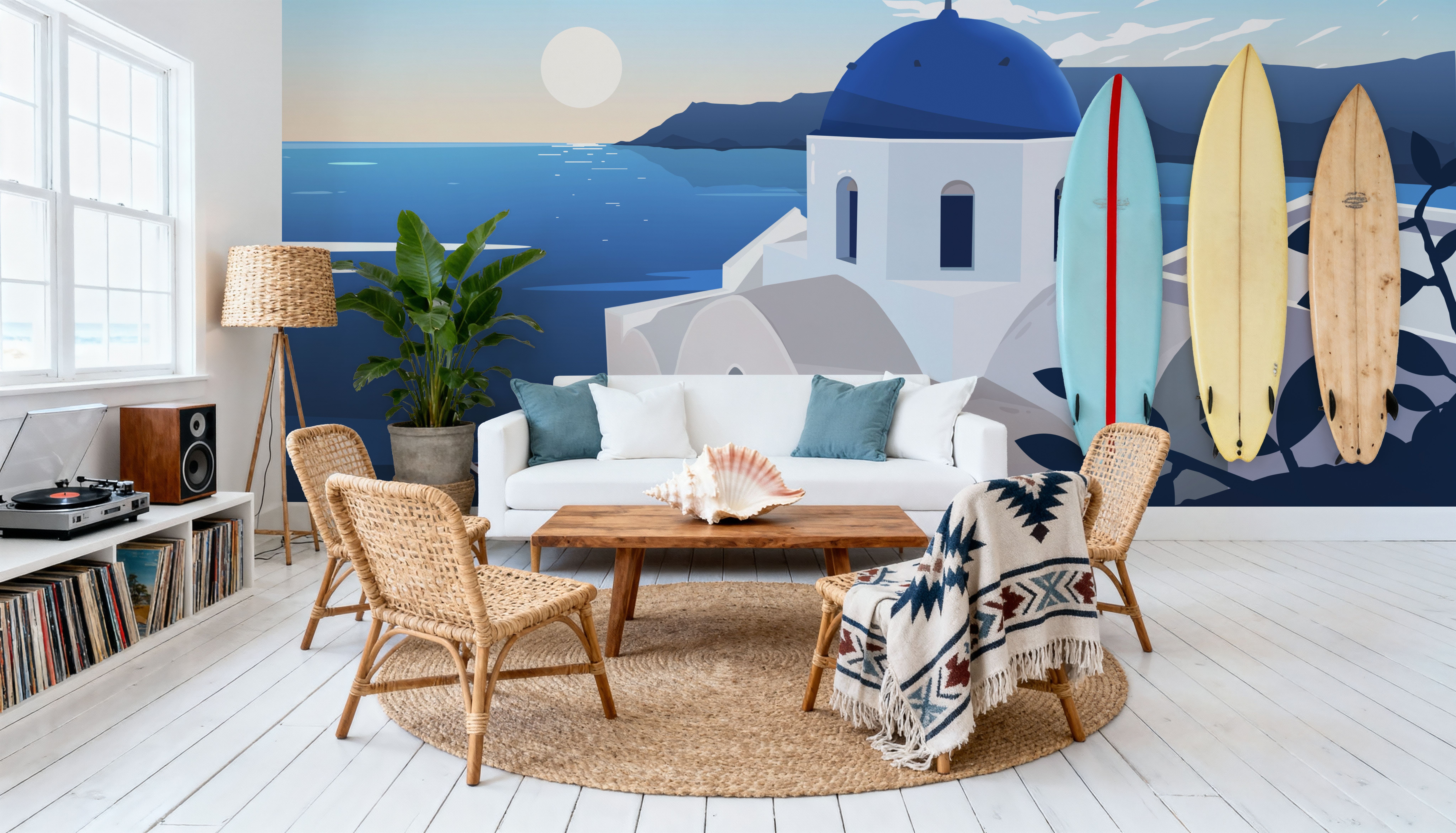 Travel Santorini, Papier peint