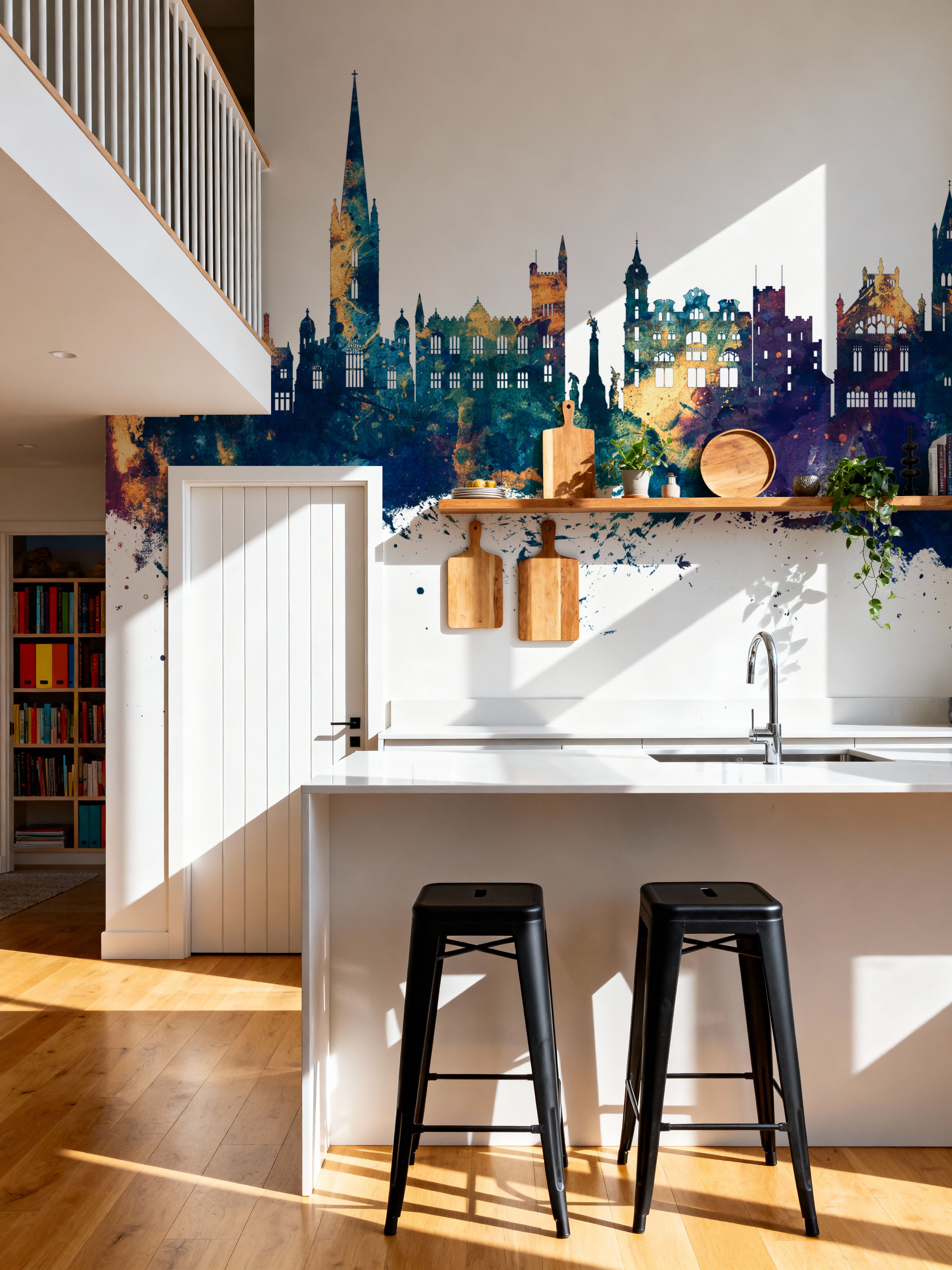 Derry Northern Ireland Skyline Blue & Bronze