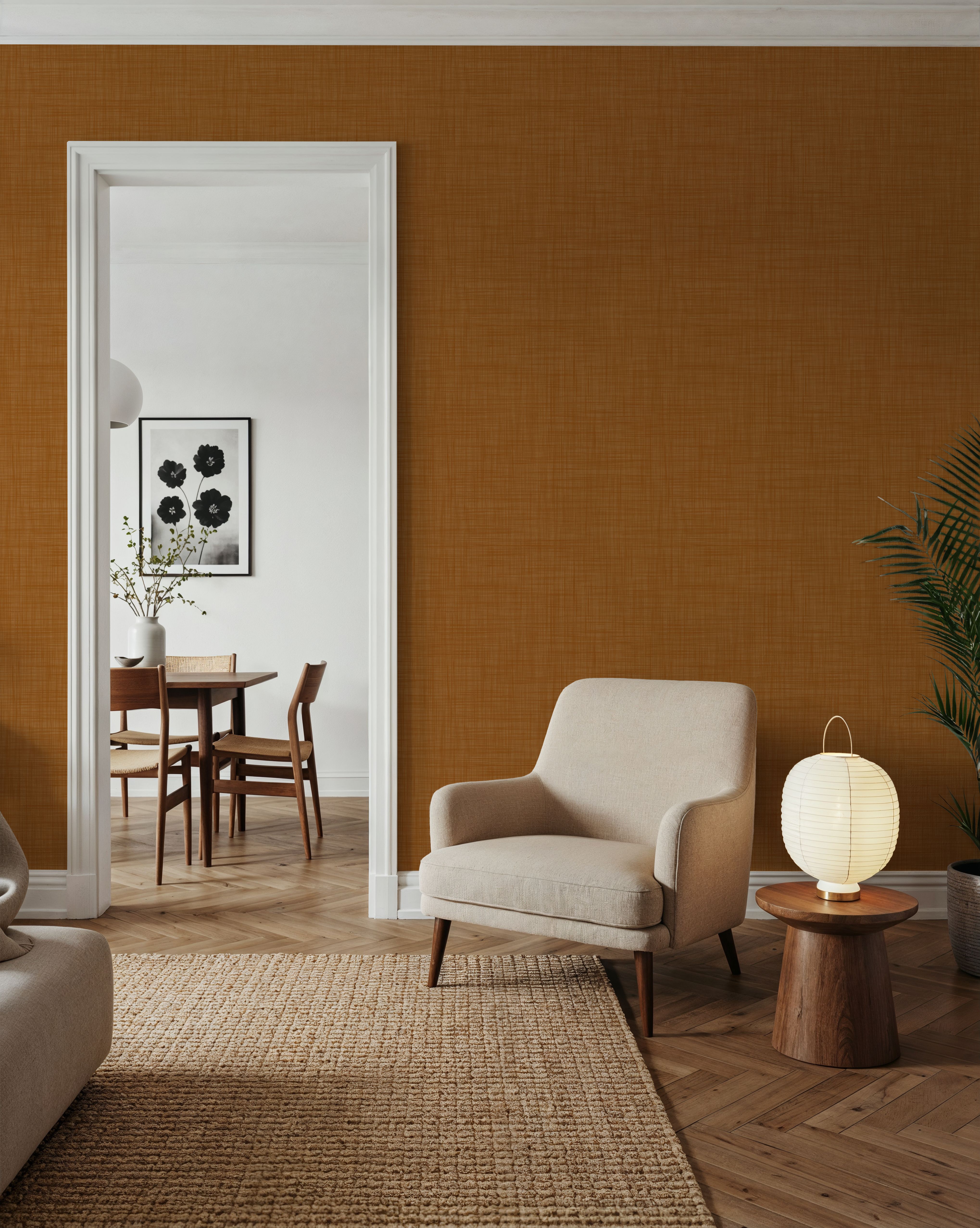 Mottled Linen Effect, Orange