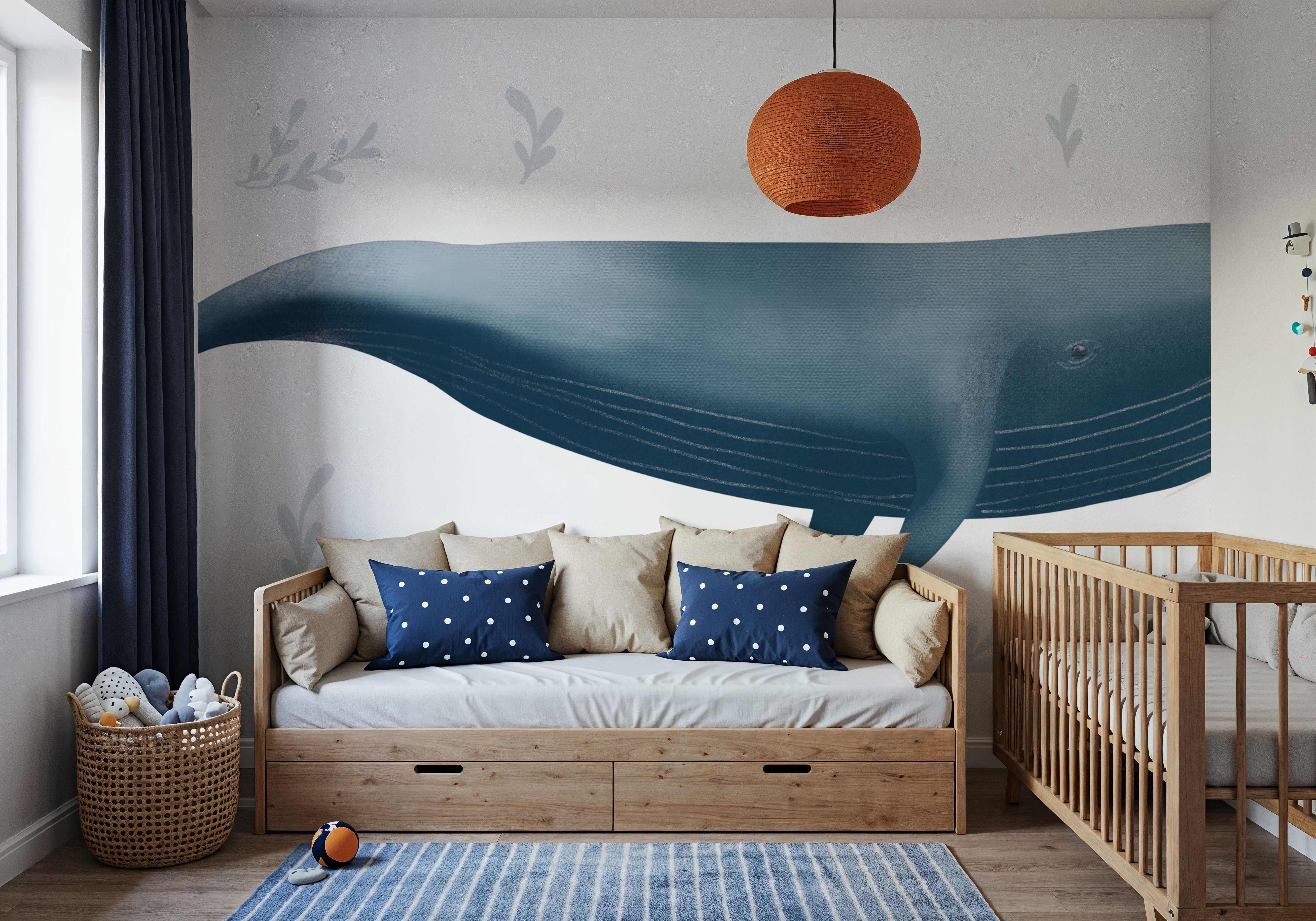 Ocean Life Whale on White