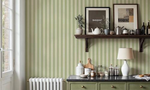 Ticking Awning Stripes, Sage