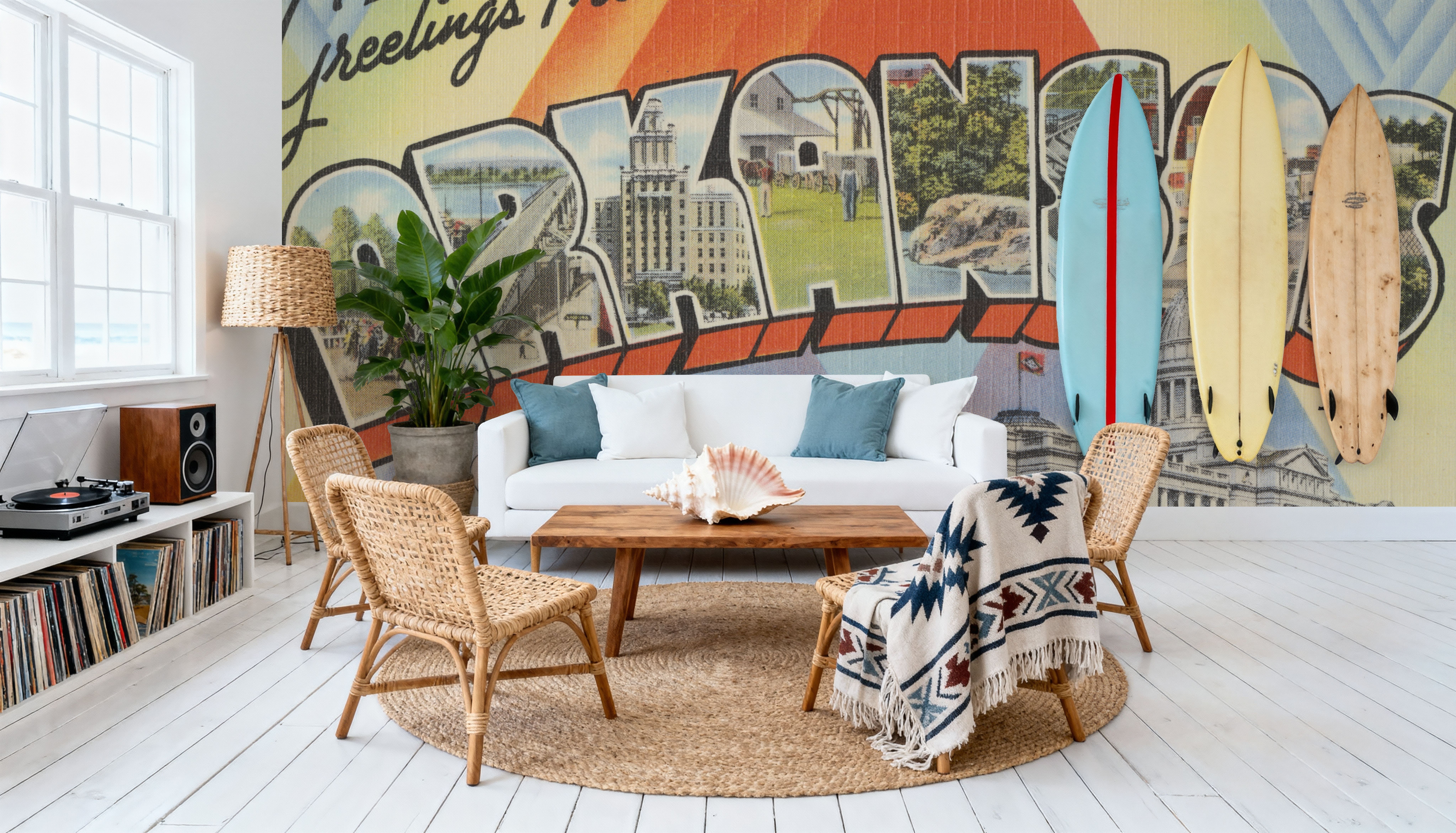 Greetings from Arkansas - Screenprint Postcard