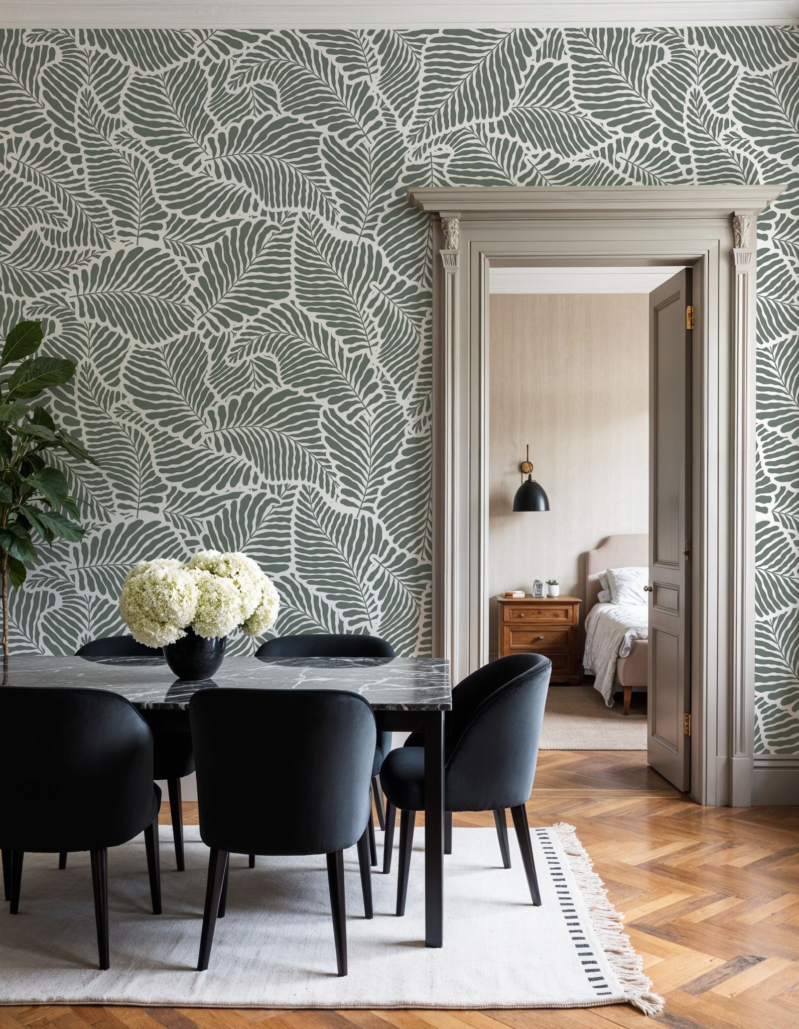 Fern Cut-Outs Pattern, Khaki