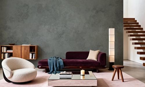 Subtle Plaster Wall, Dark Green
