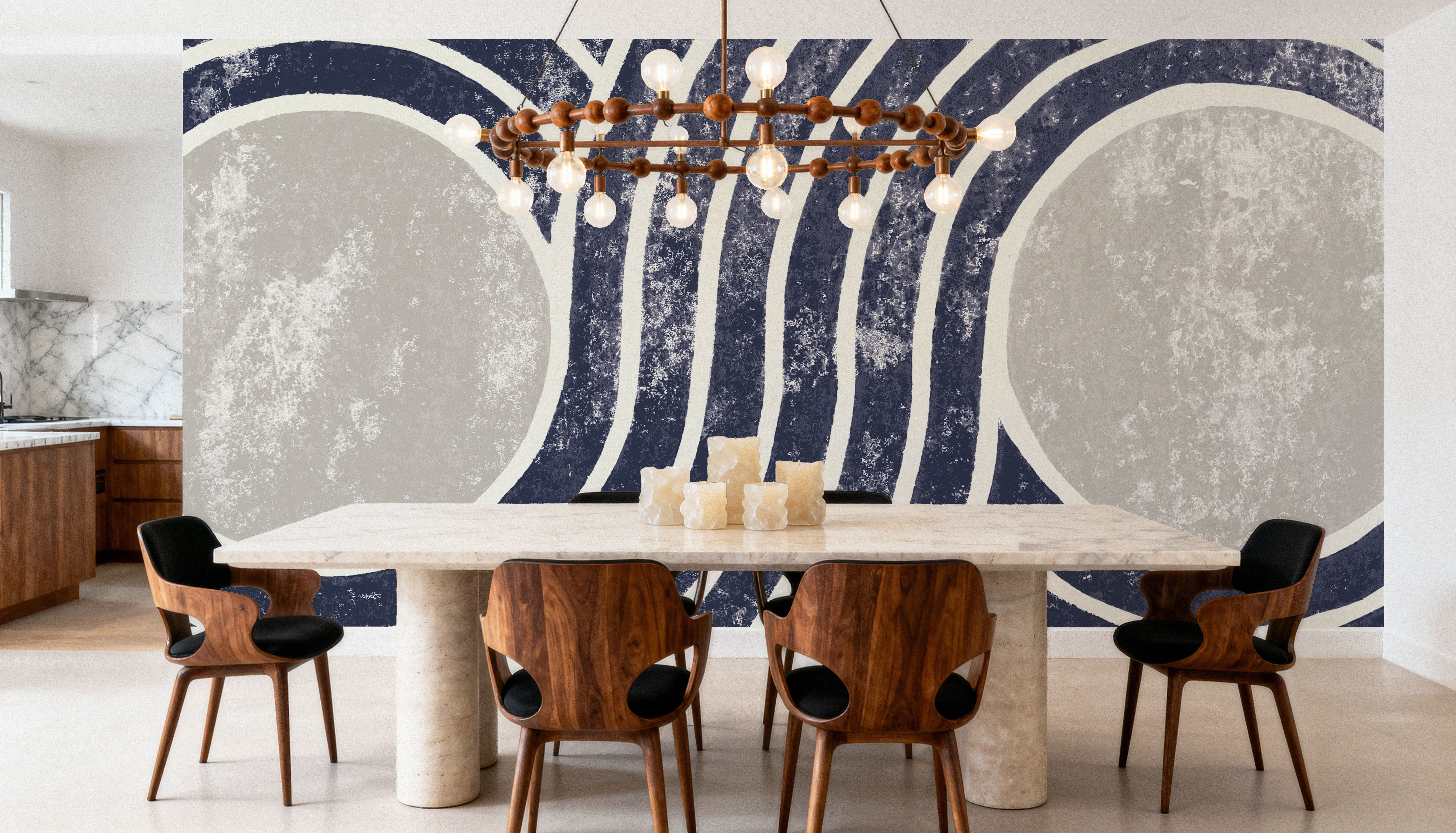 Over the Rainbow II Navy Gray, Tapet