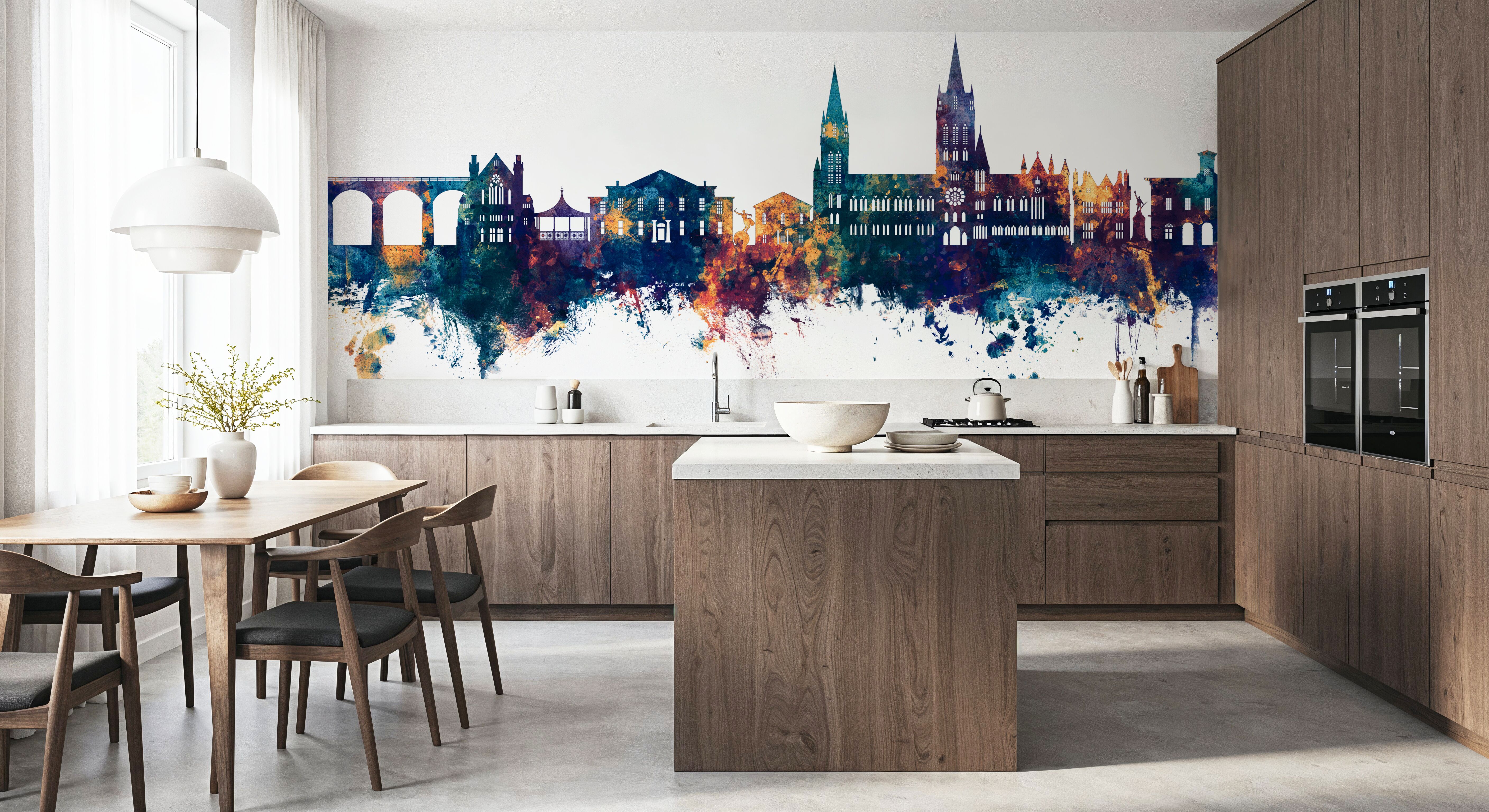 Truro England Skyline Blue & Bronze