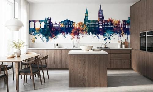 Truro England Skyline Blue & Bronze