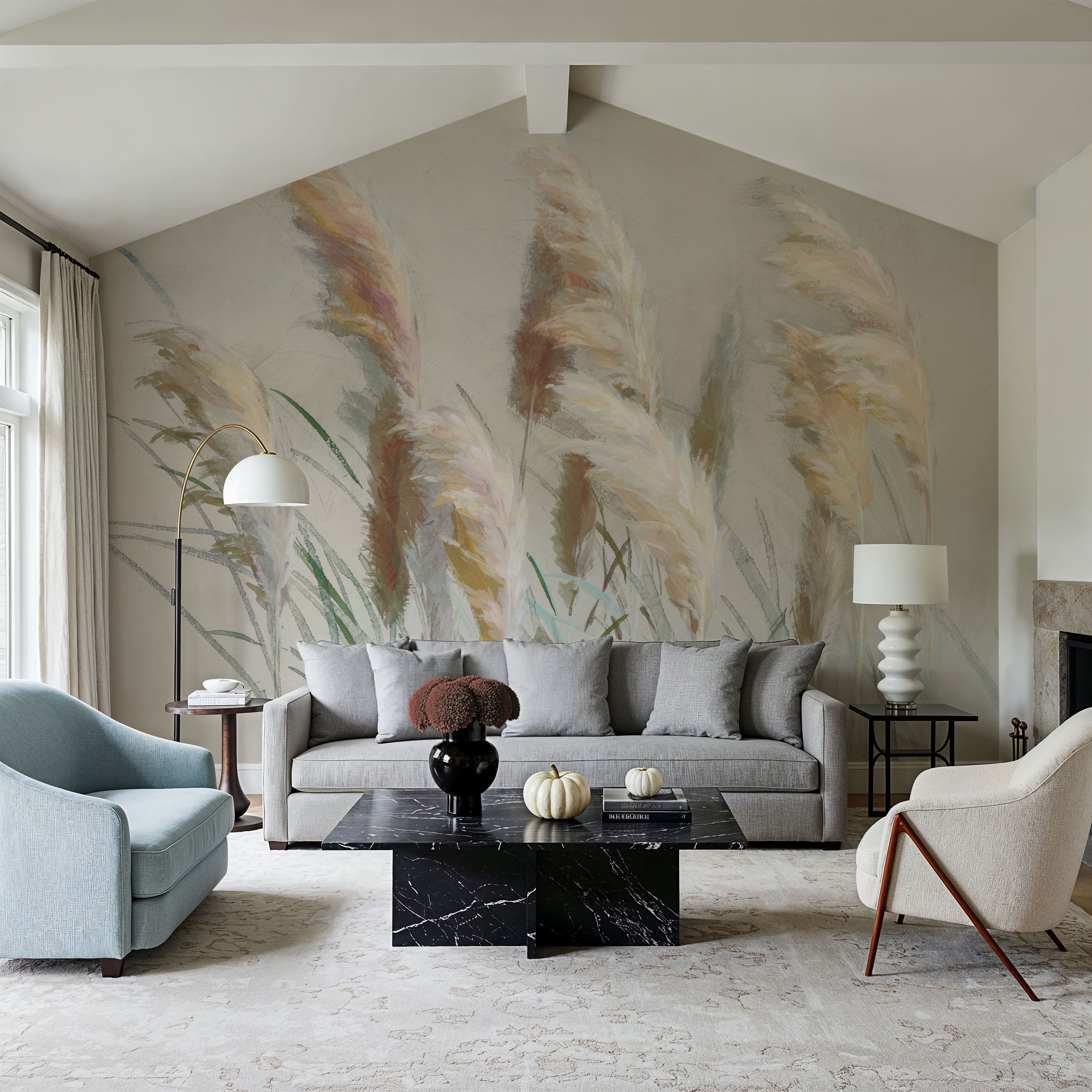 Neutral Pampas Grasses