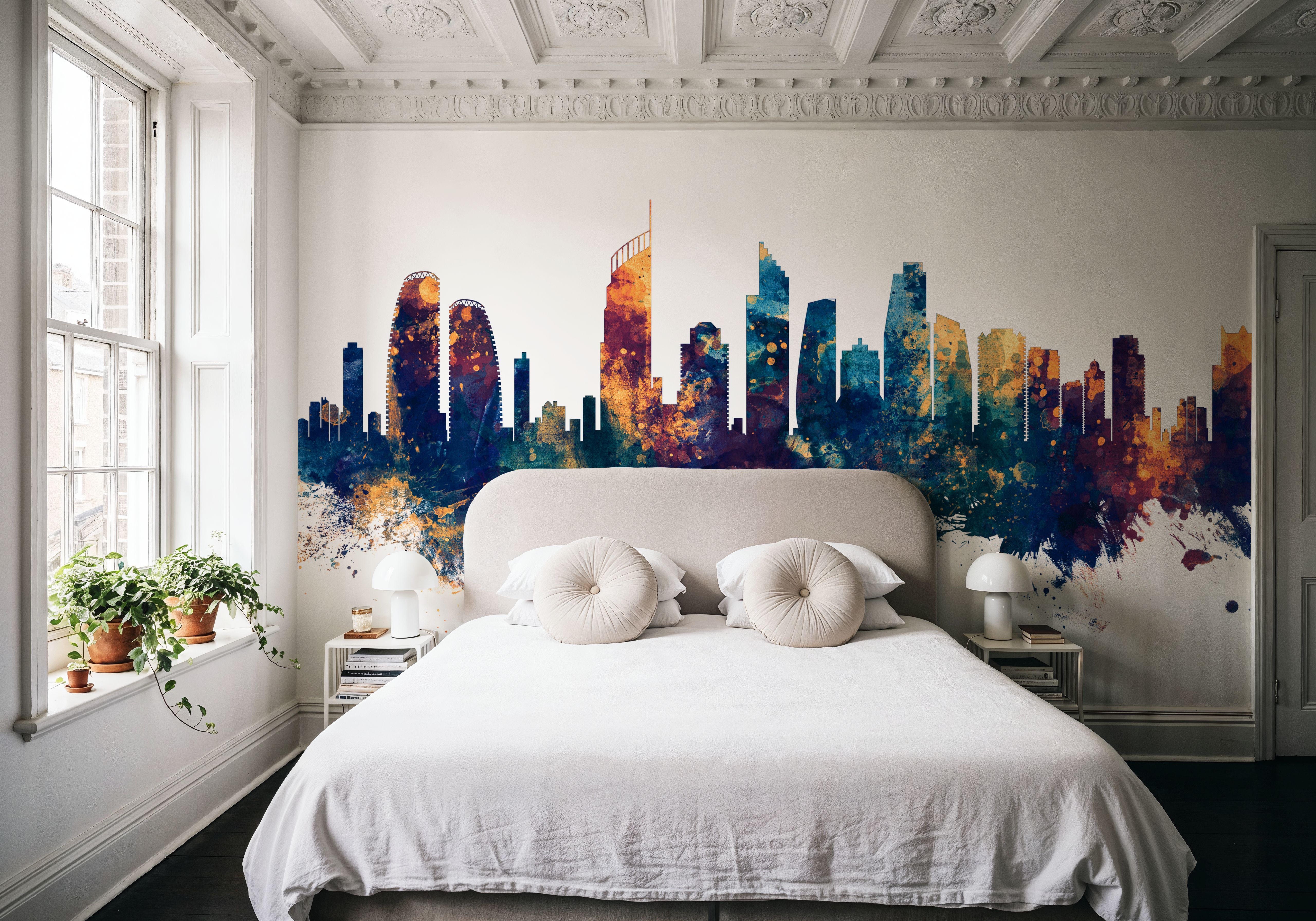 Gold Coast Australia Skyline Blue & Bronze