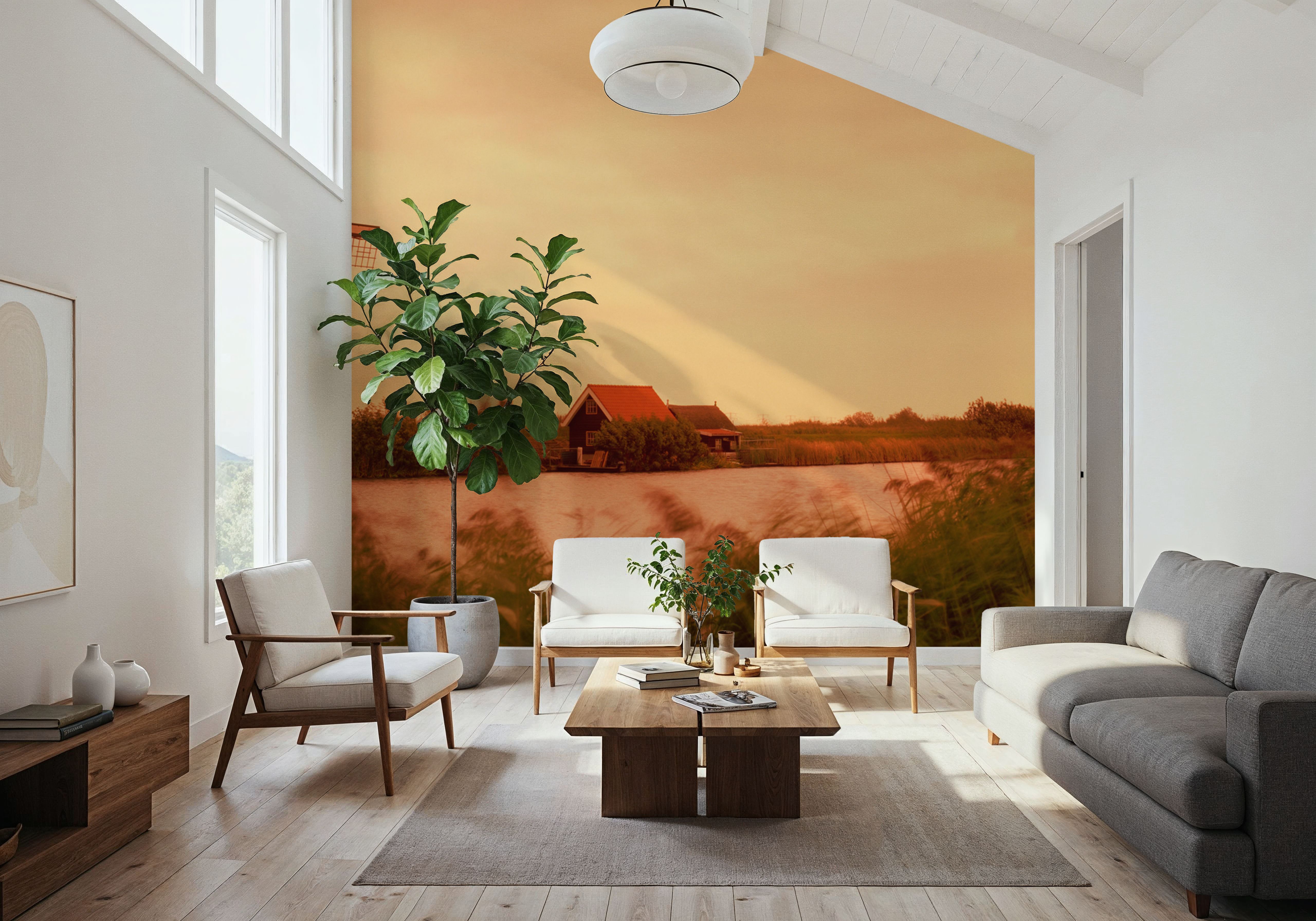 Dutch Sunset Windmills