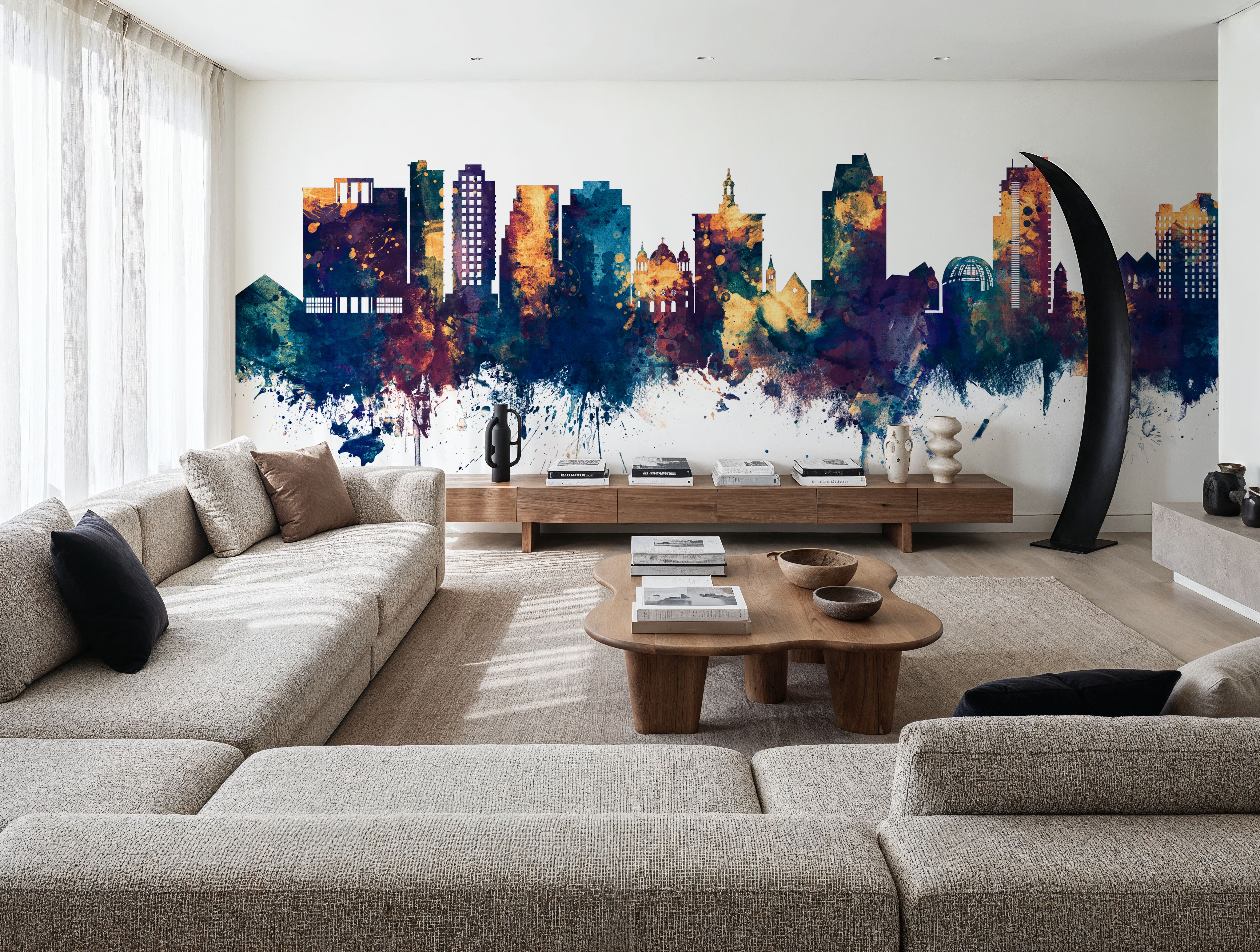 San Jose California Skyline Blue & Bronze