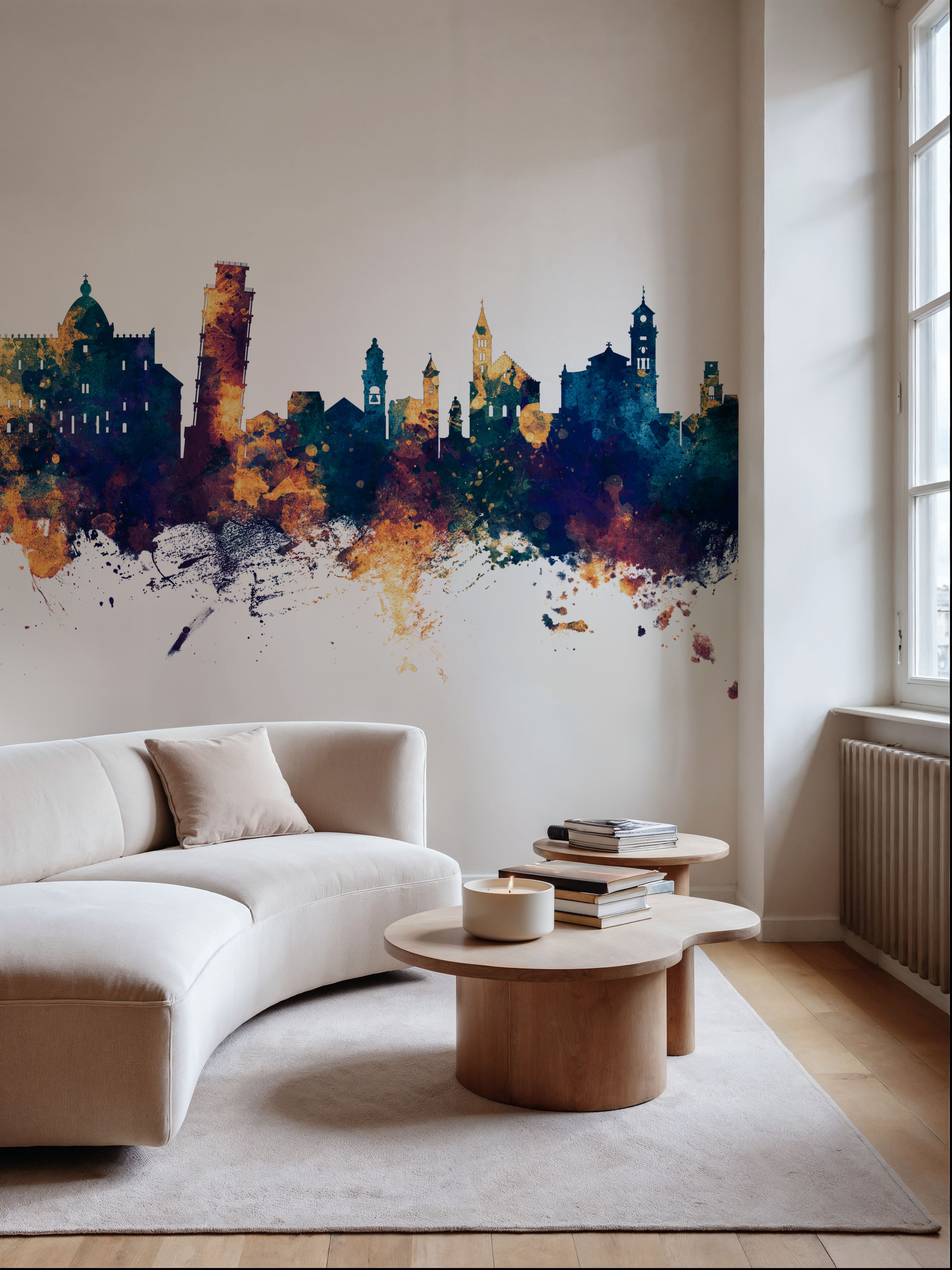 Pisa Italy Skyline Blue & Bronze