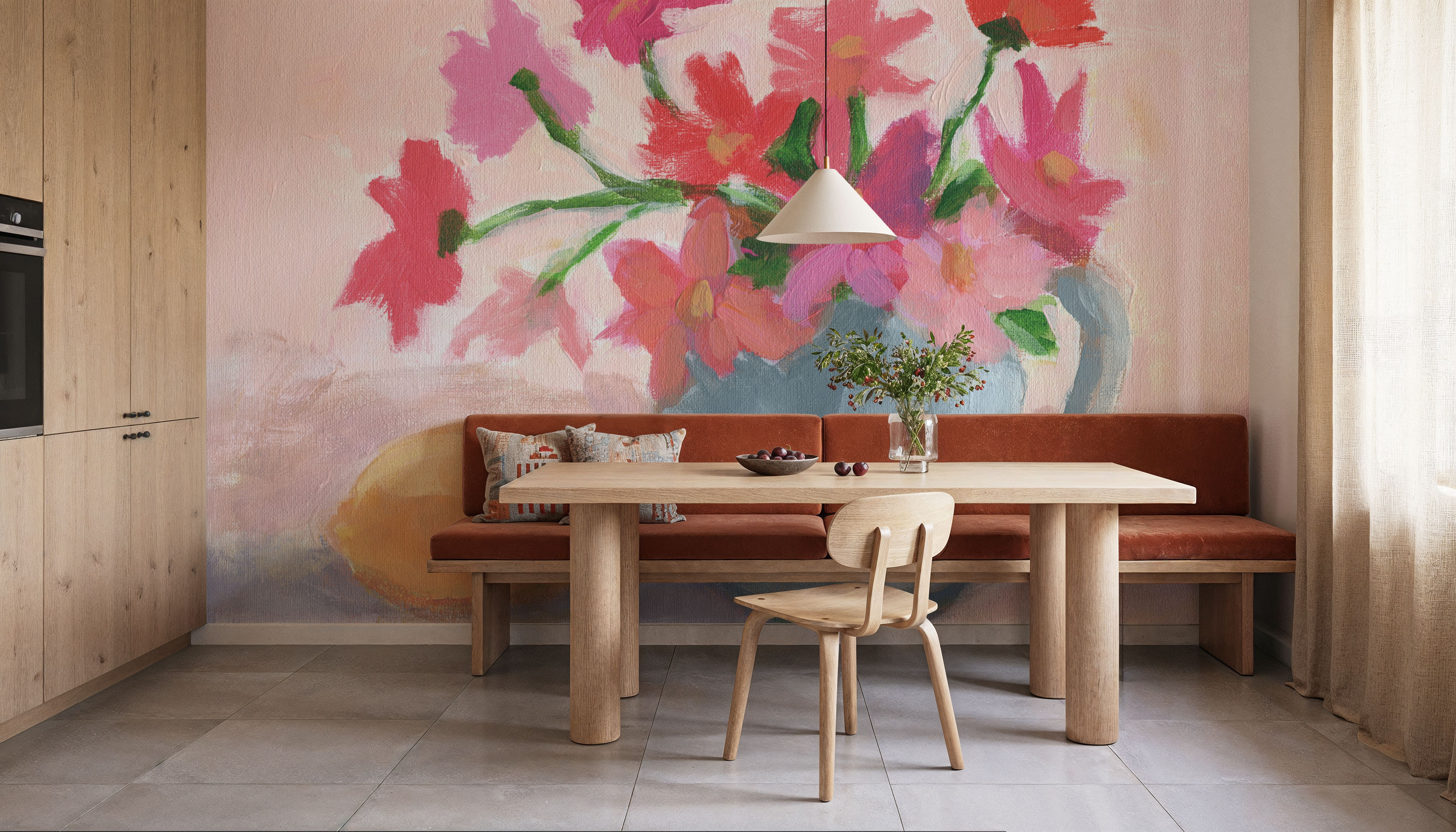 Pink Flowers with Lemon