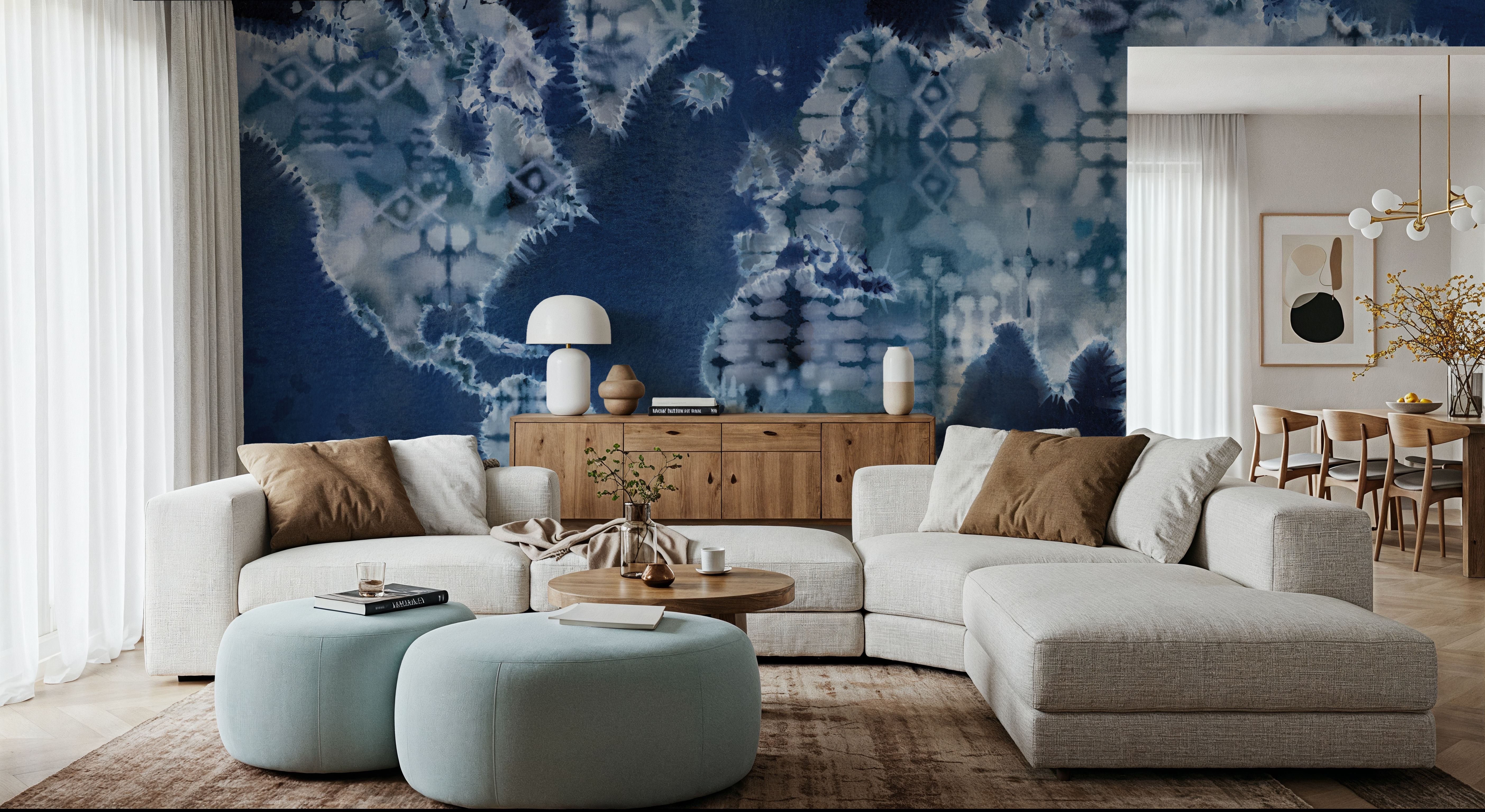 Indigo World, Papier peint