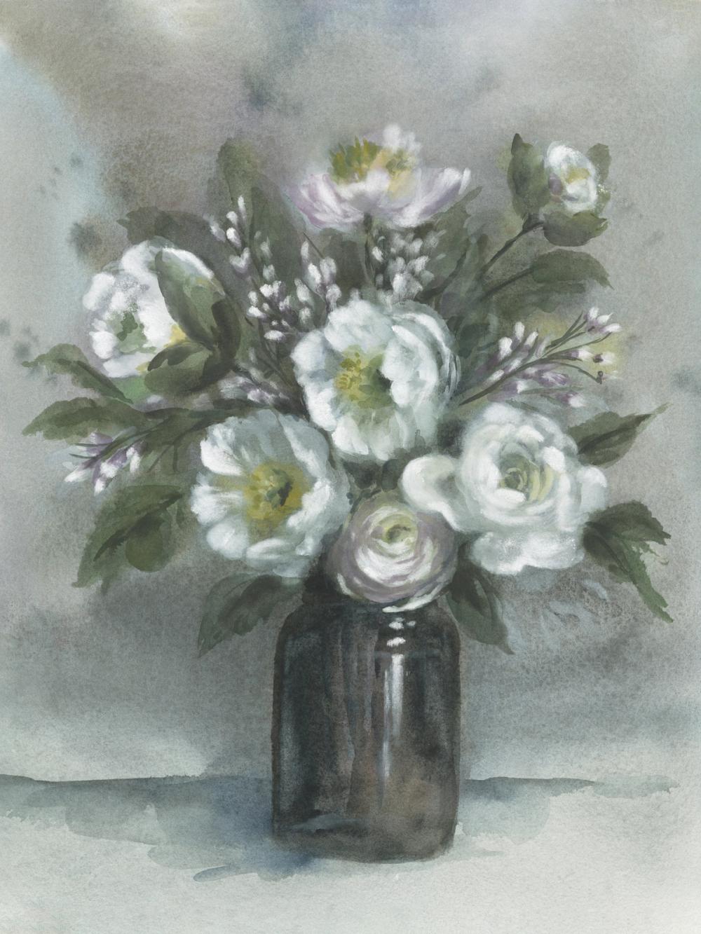 White Floral Vase