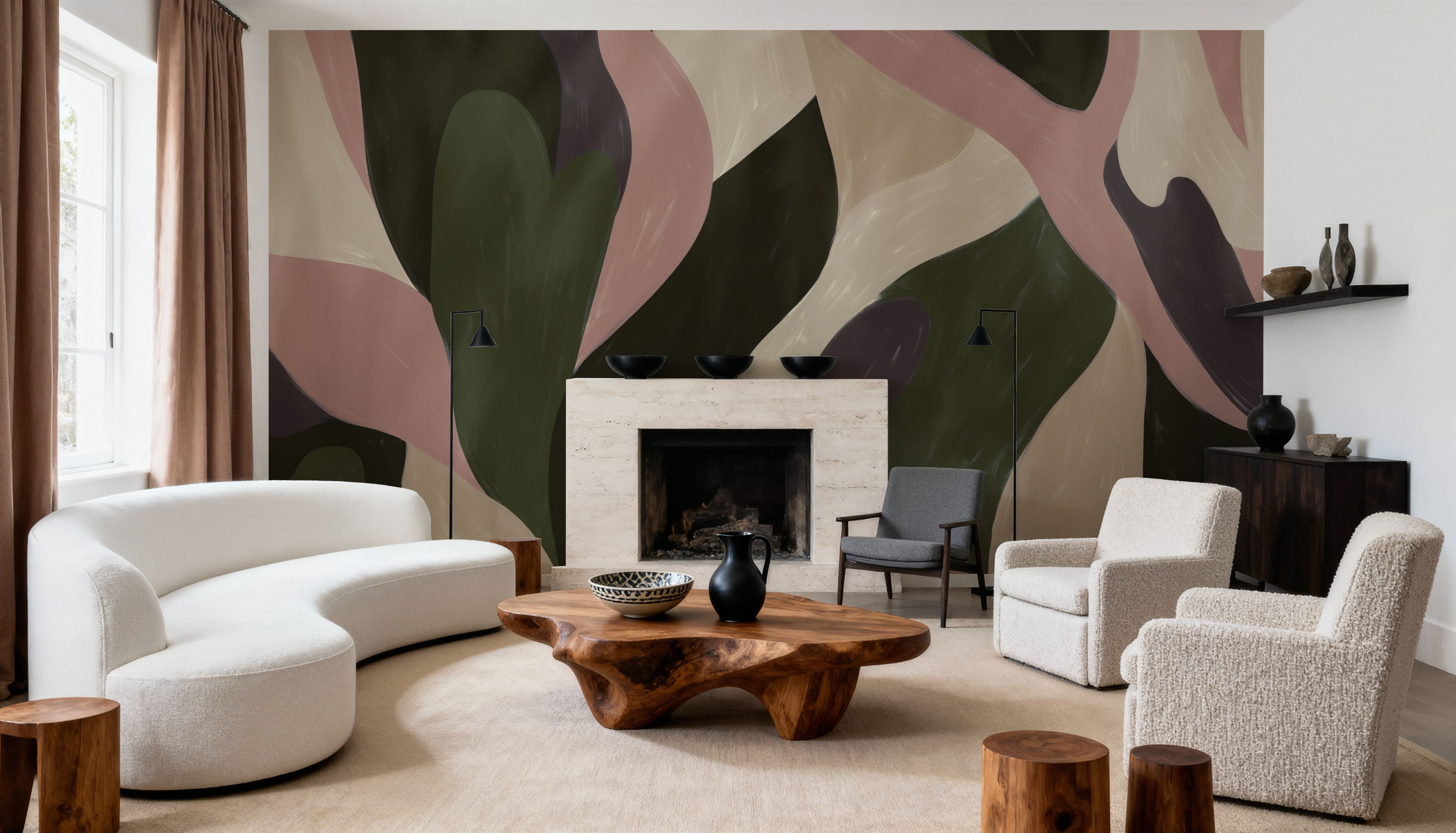 Dynamic Fields, Forest Green & Rose