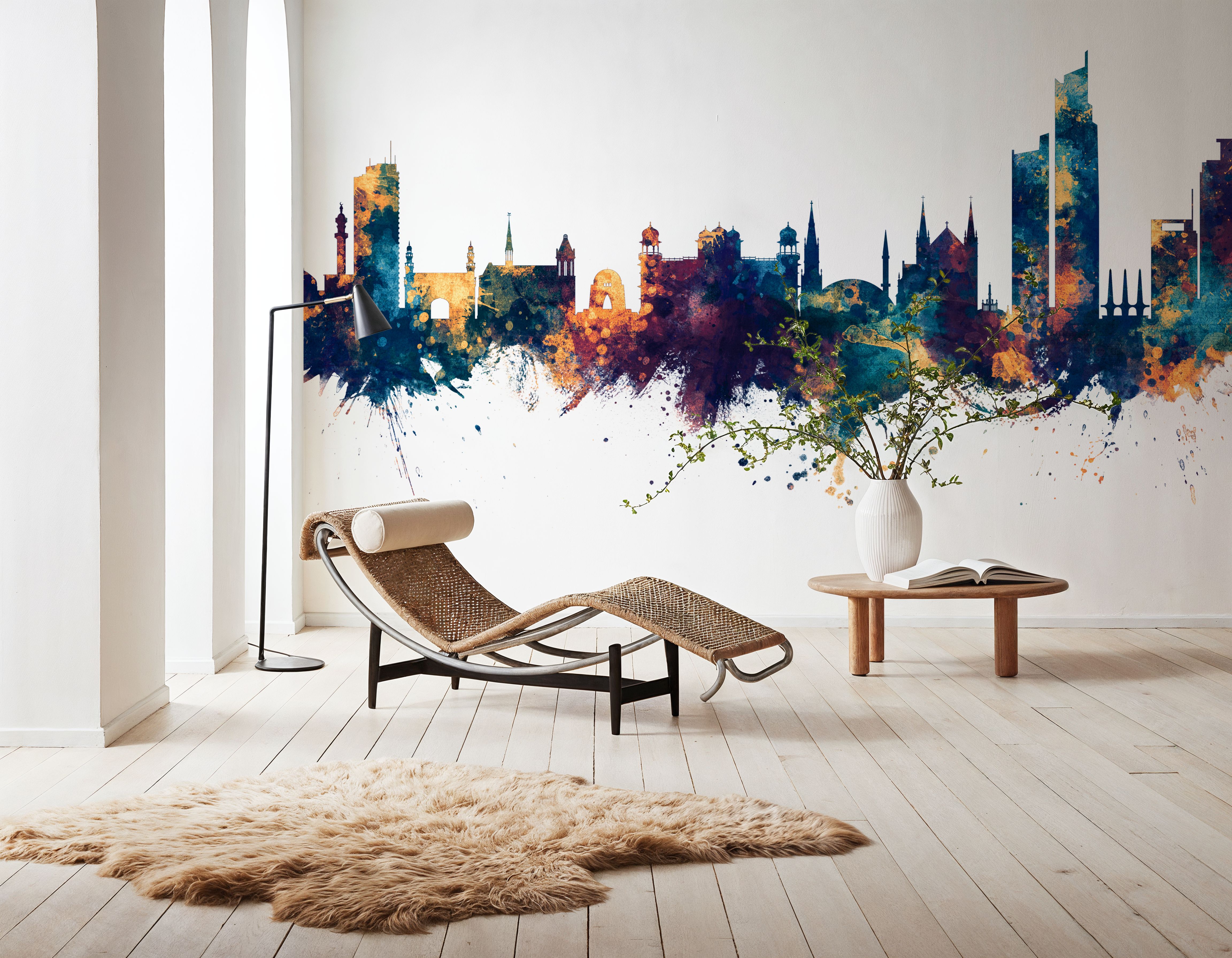 Karachi Pakistan Skyline Blue & Bronze