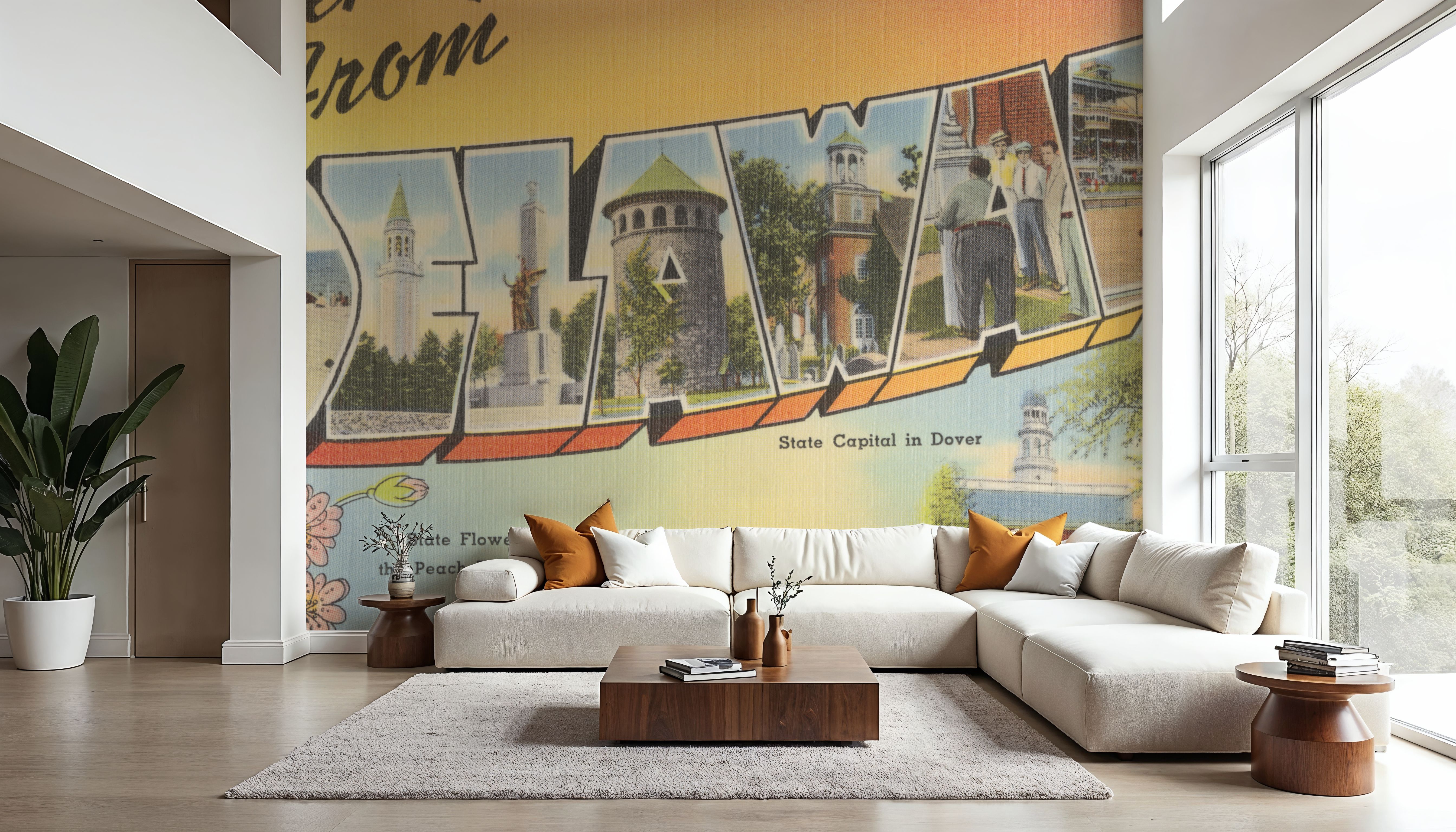 Greetings from Delaware - Screenprint Postcard