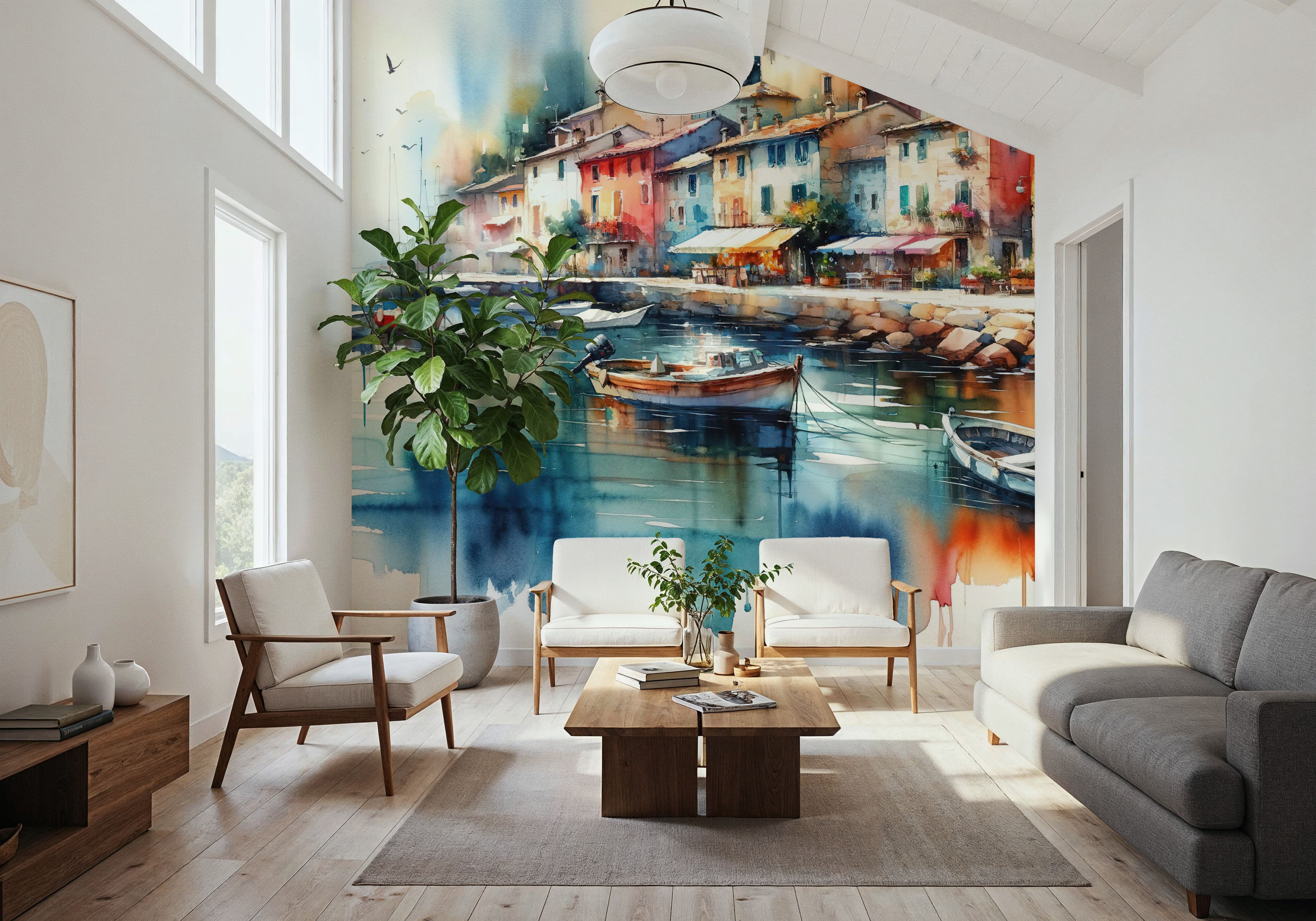 Seaside Village Tranquility, Tapeten