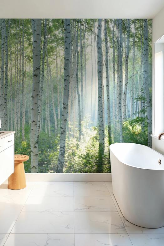 Peaceful Birch Woods