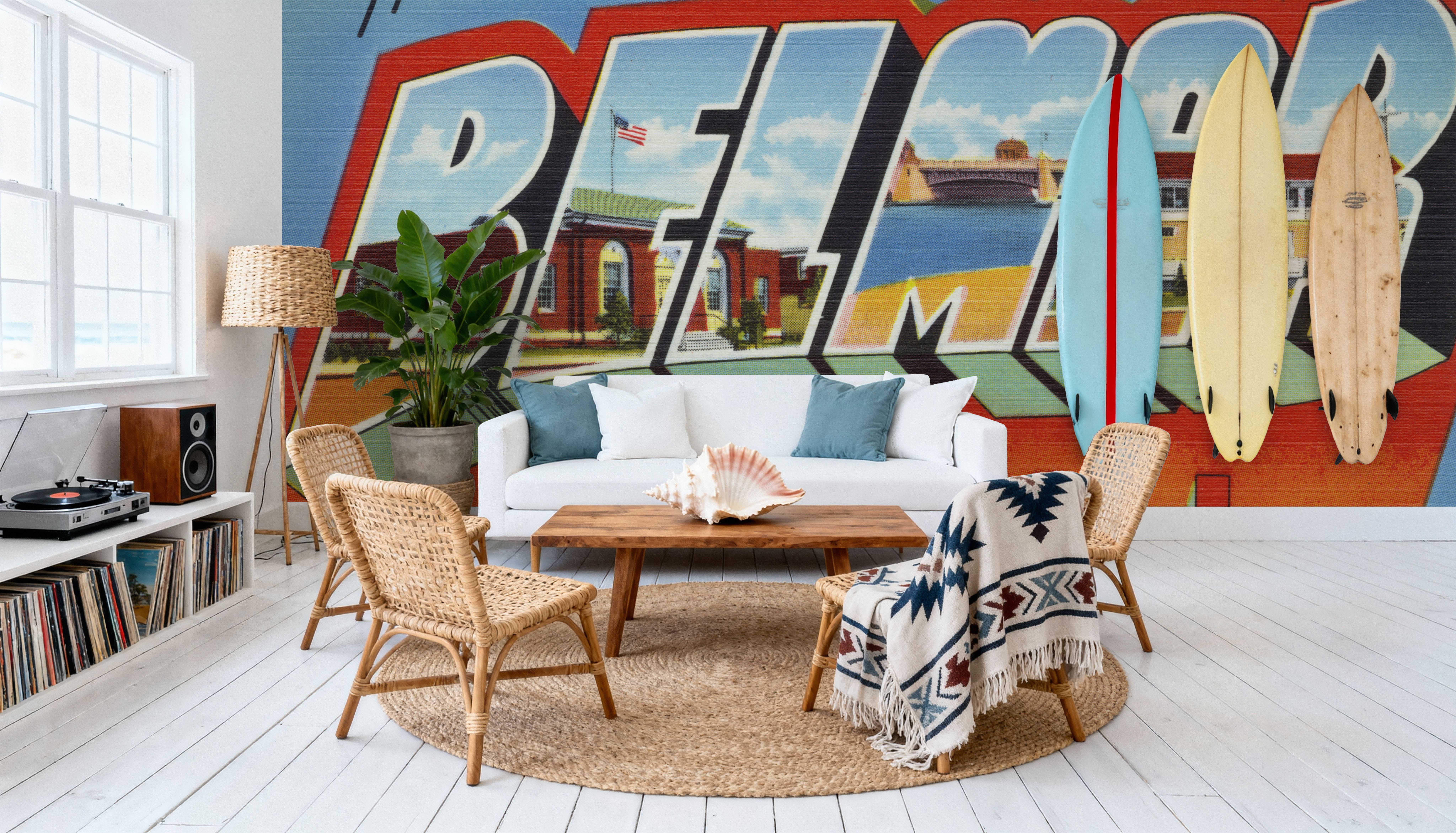 Greetings from Belmar - Screenprint Postcard