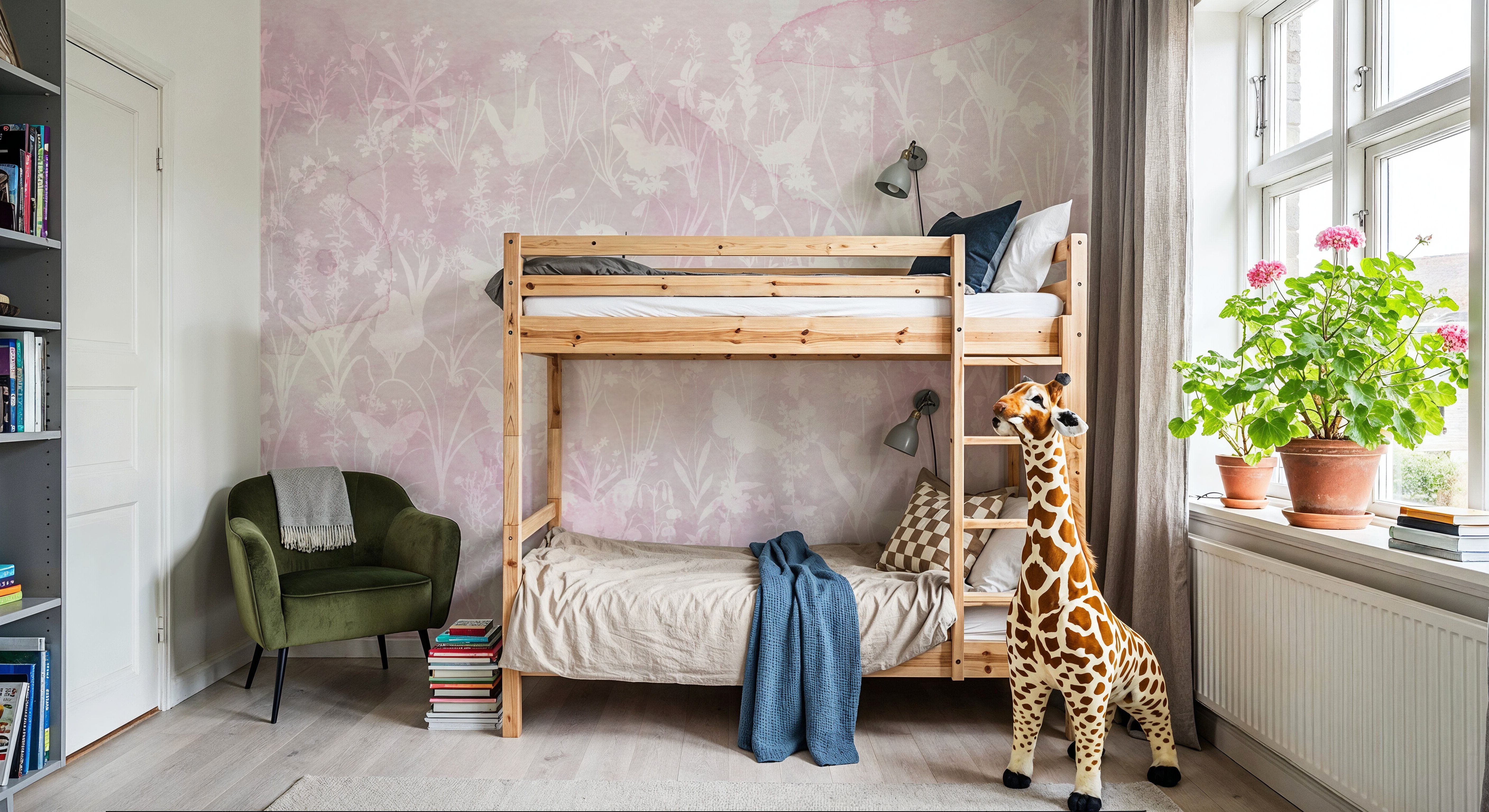 Herbals and Butterflies Double Silhouette Pink