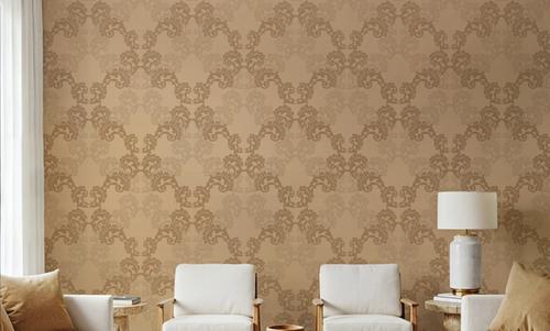 Overlay Damask Brown