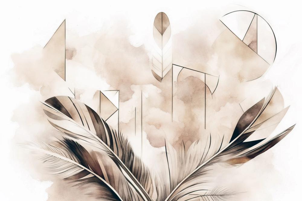 Feather Geometry Yellow