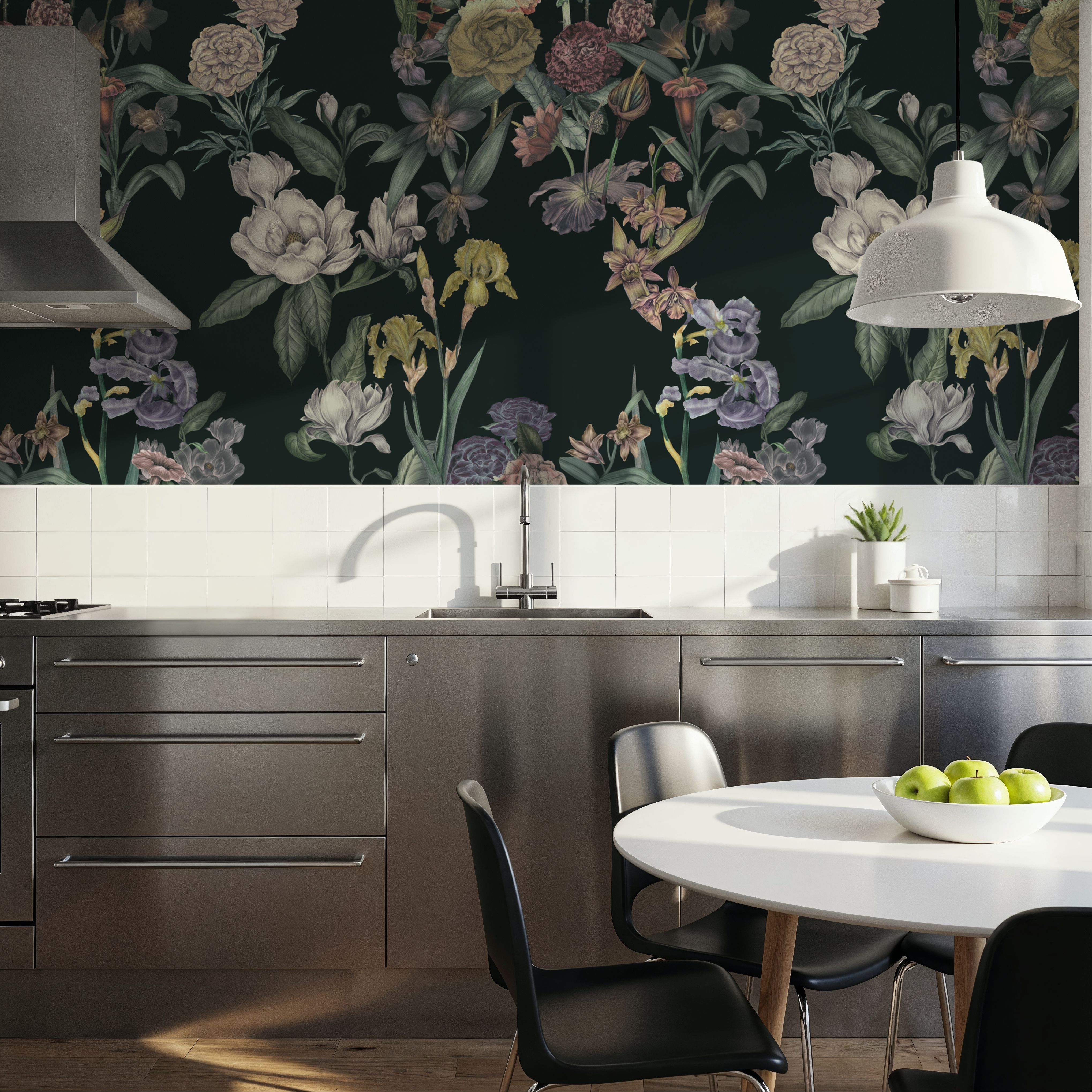 Floral Gaze, Dark Green