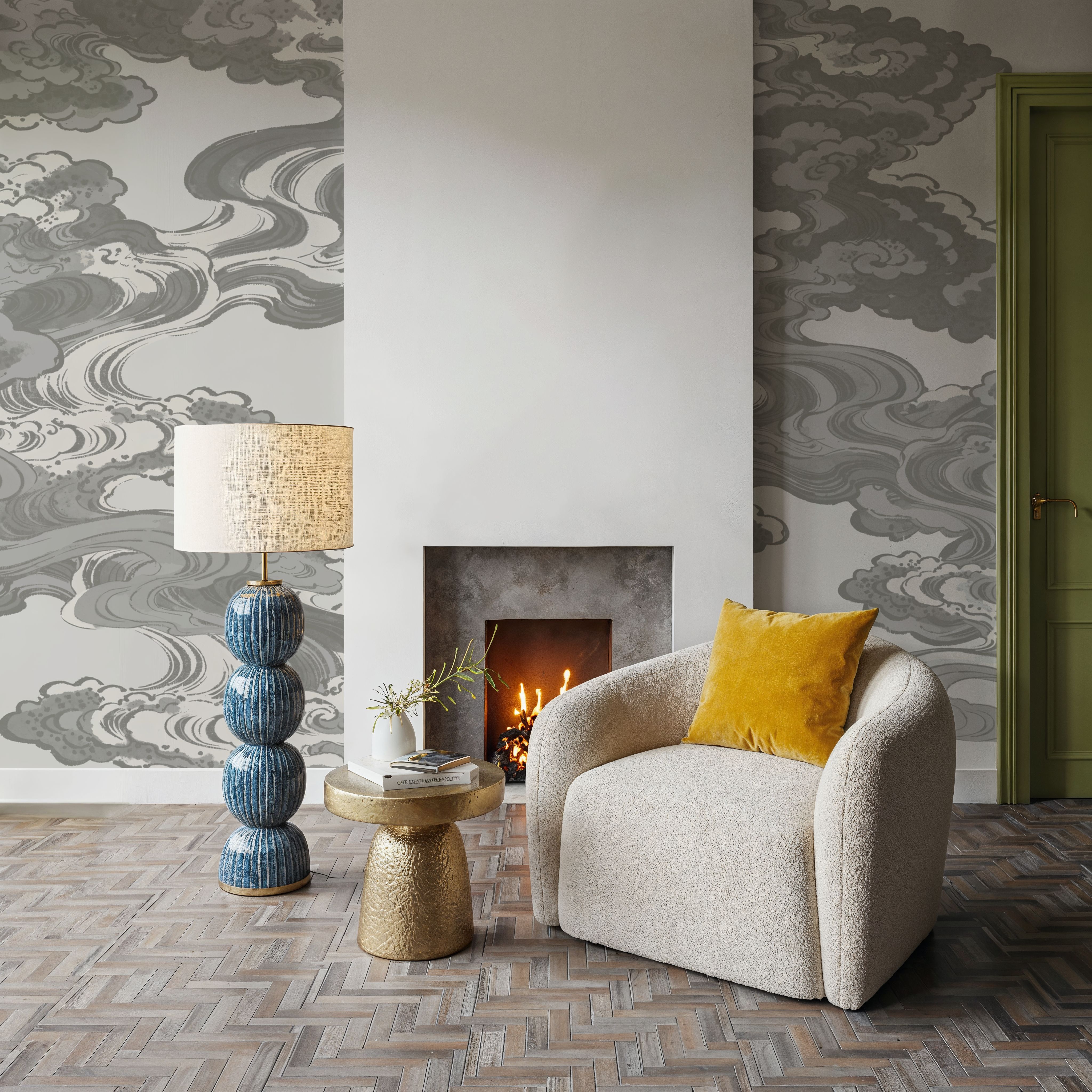 Ukiyo-e Clouds, Gray