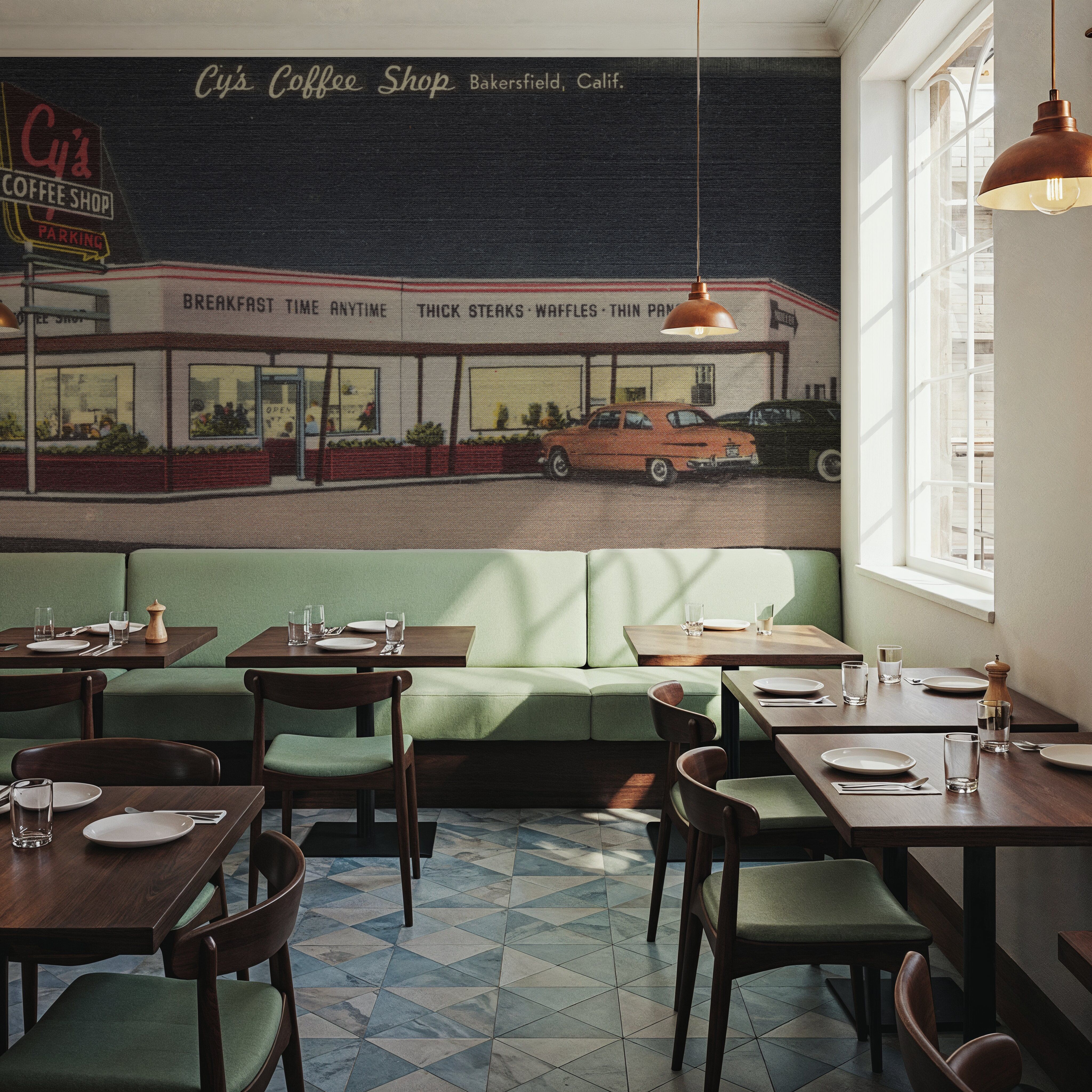 Greetings from the Coffee Shop - Screenprint Postcard