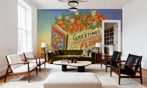 Greetings from Florida's Finest Oranges - Screenprint Postcard