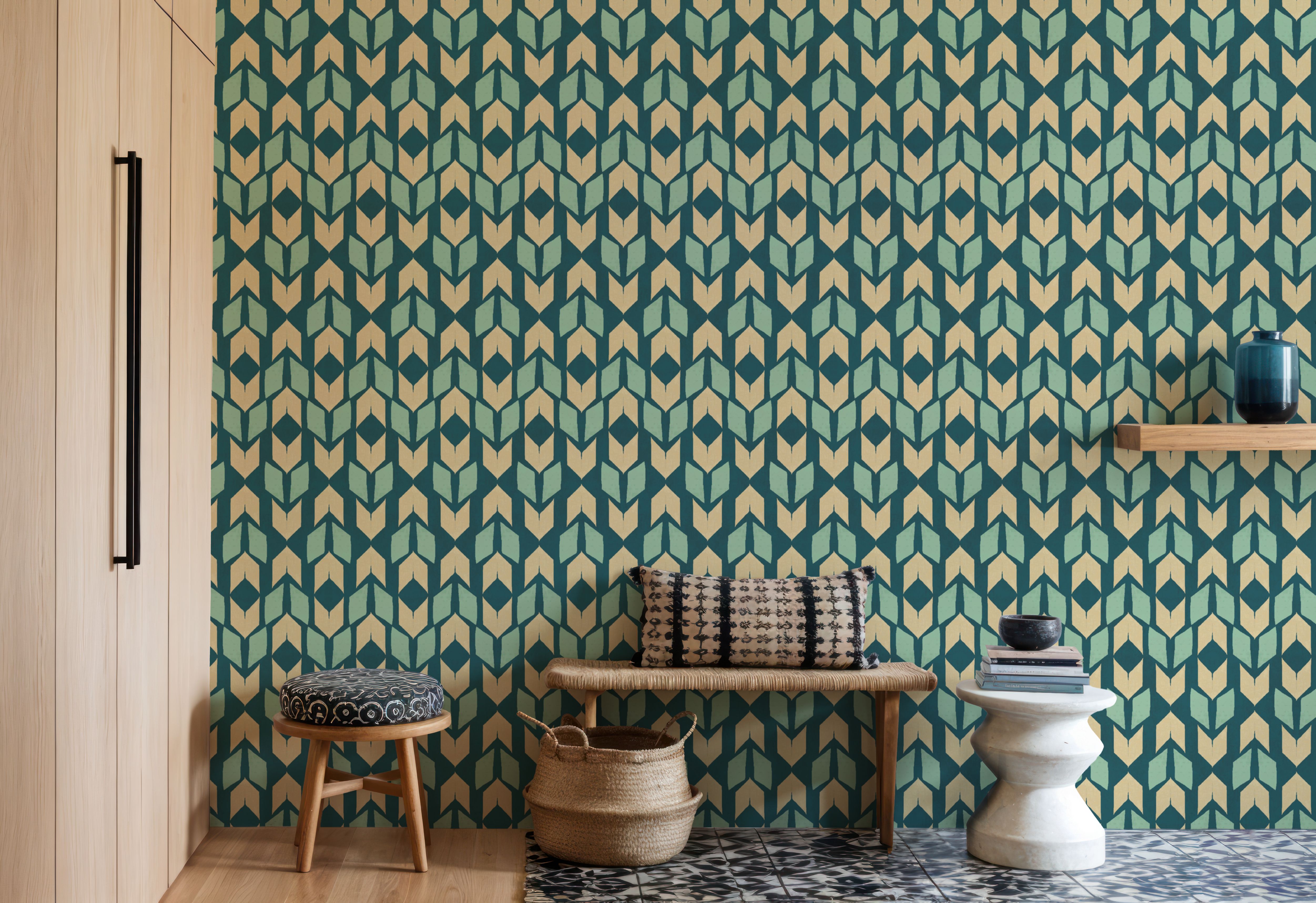 Outdoor Arrows Yellow on Green