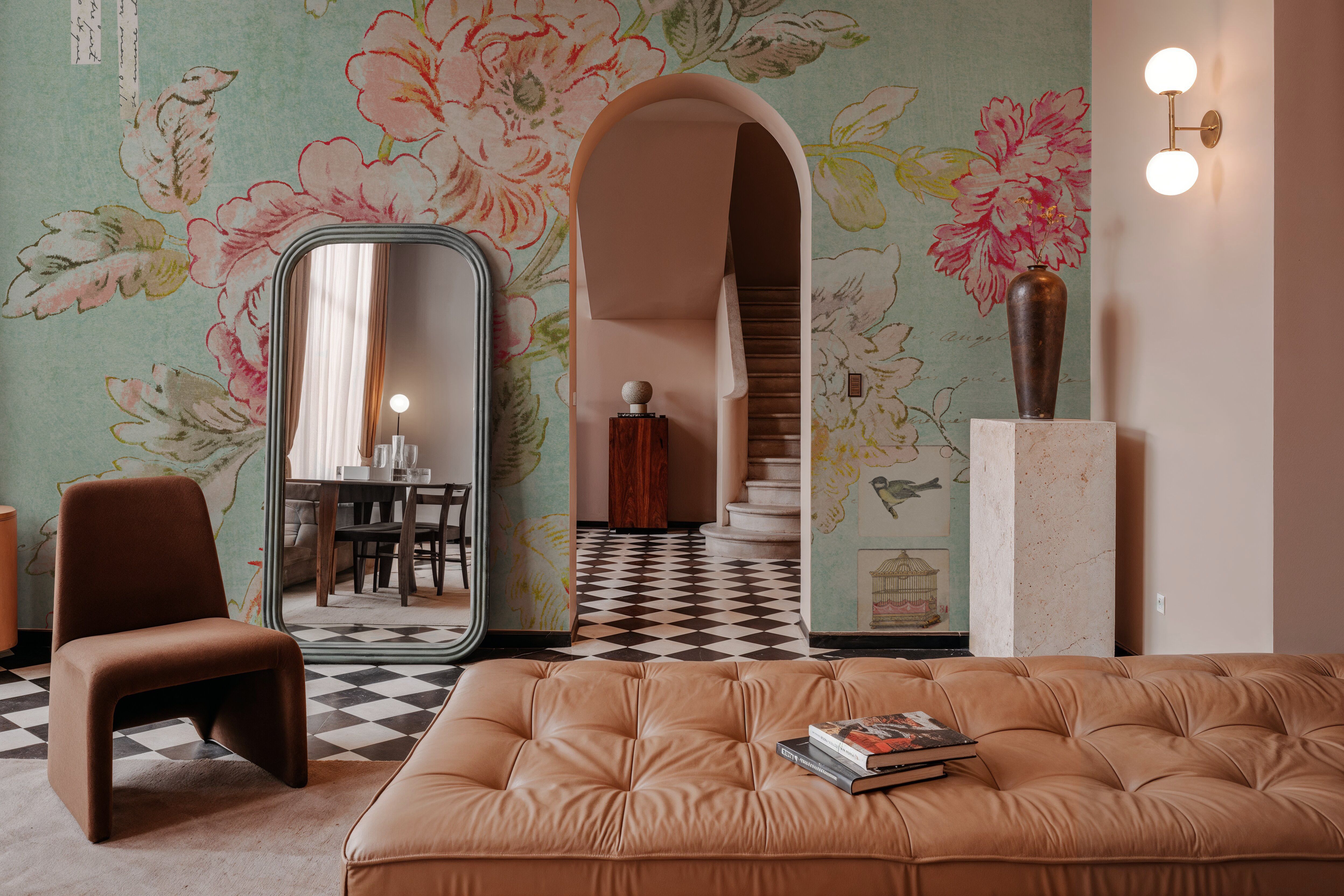 Cottage Roses I Blue