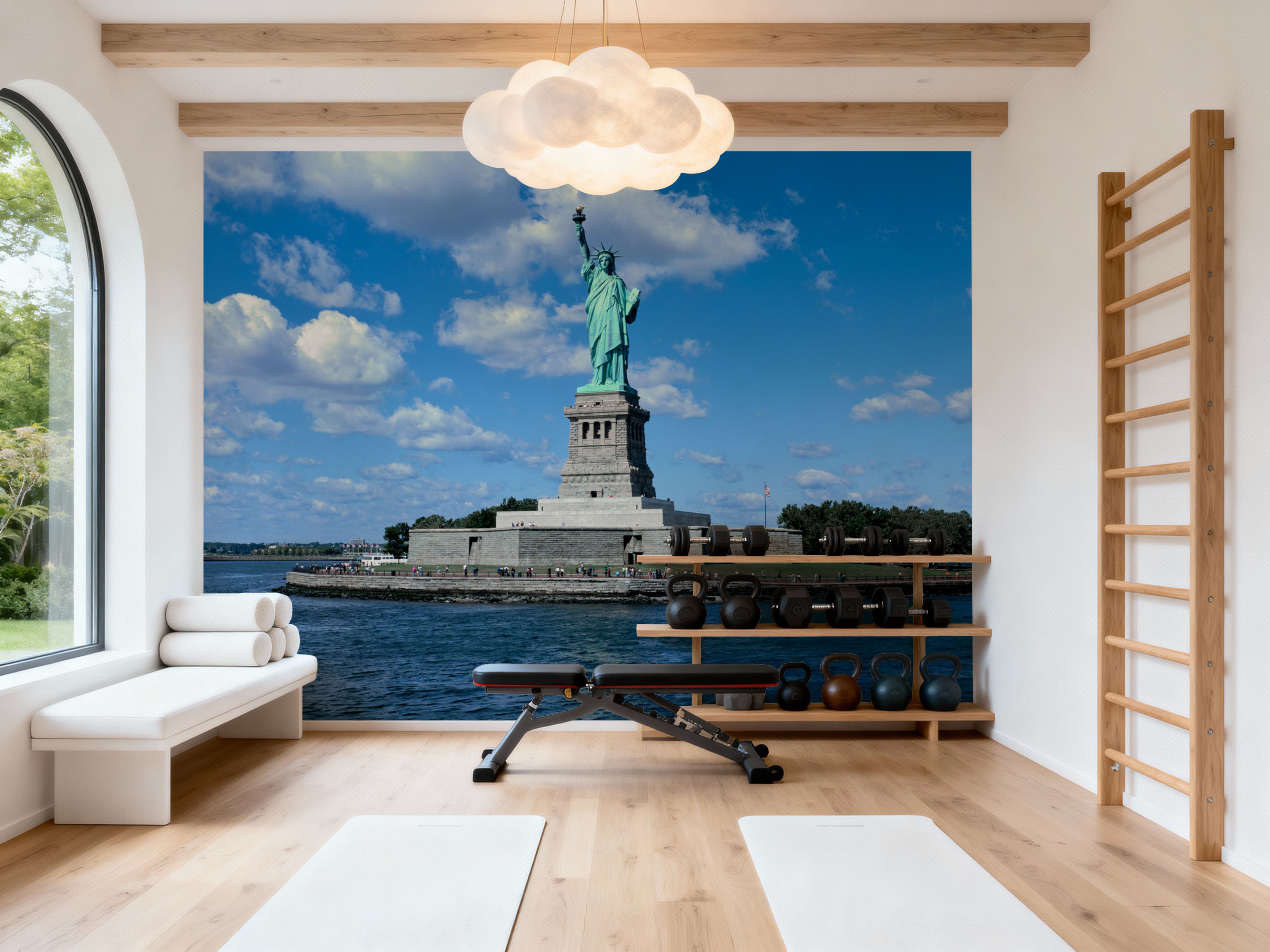 Clouds over the Statue of Liberty