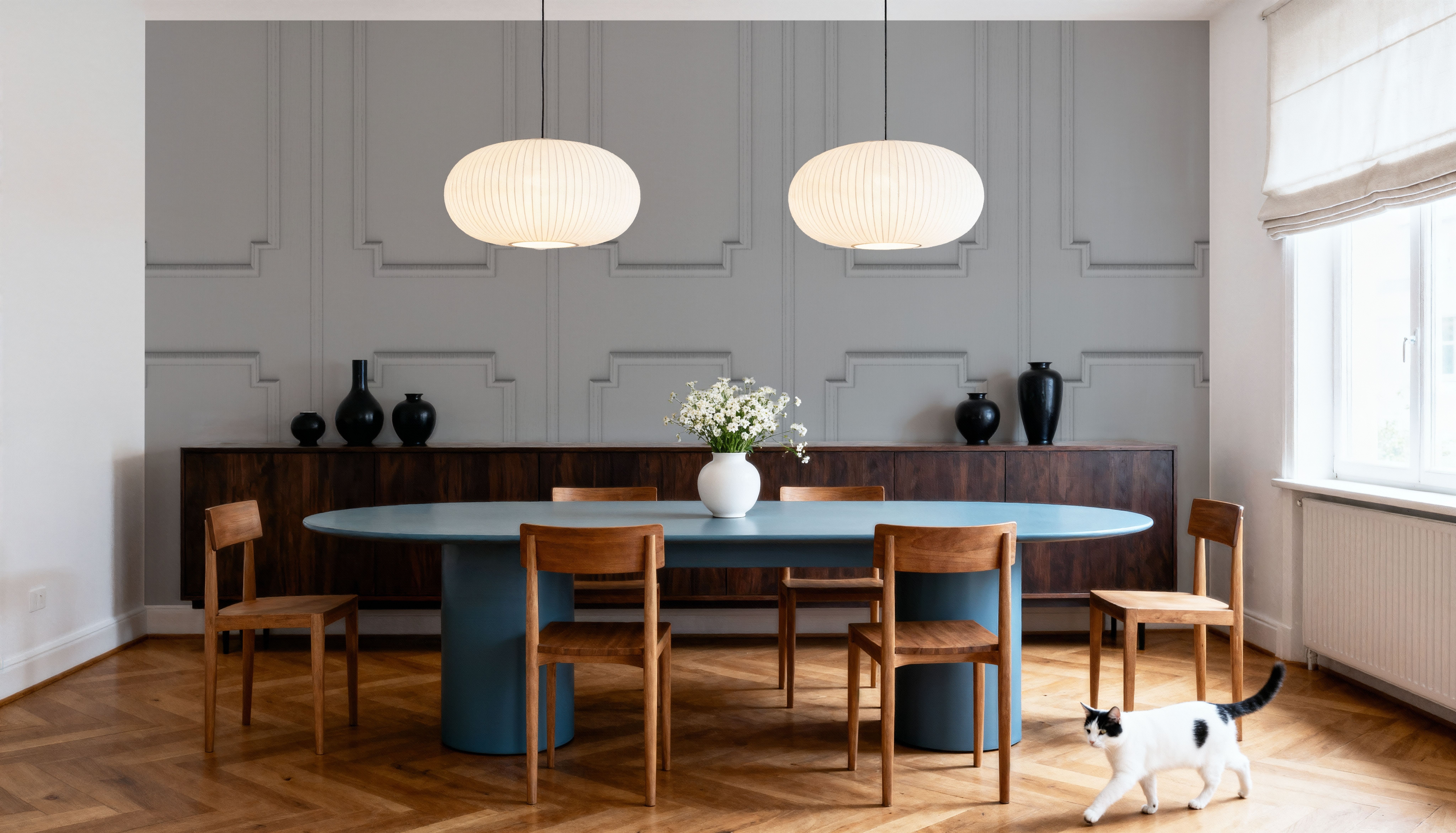 Faux Wall Panel Moulding, Light Gray